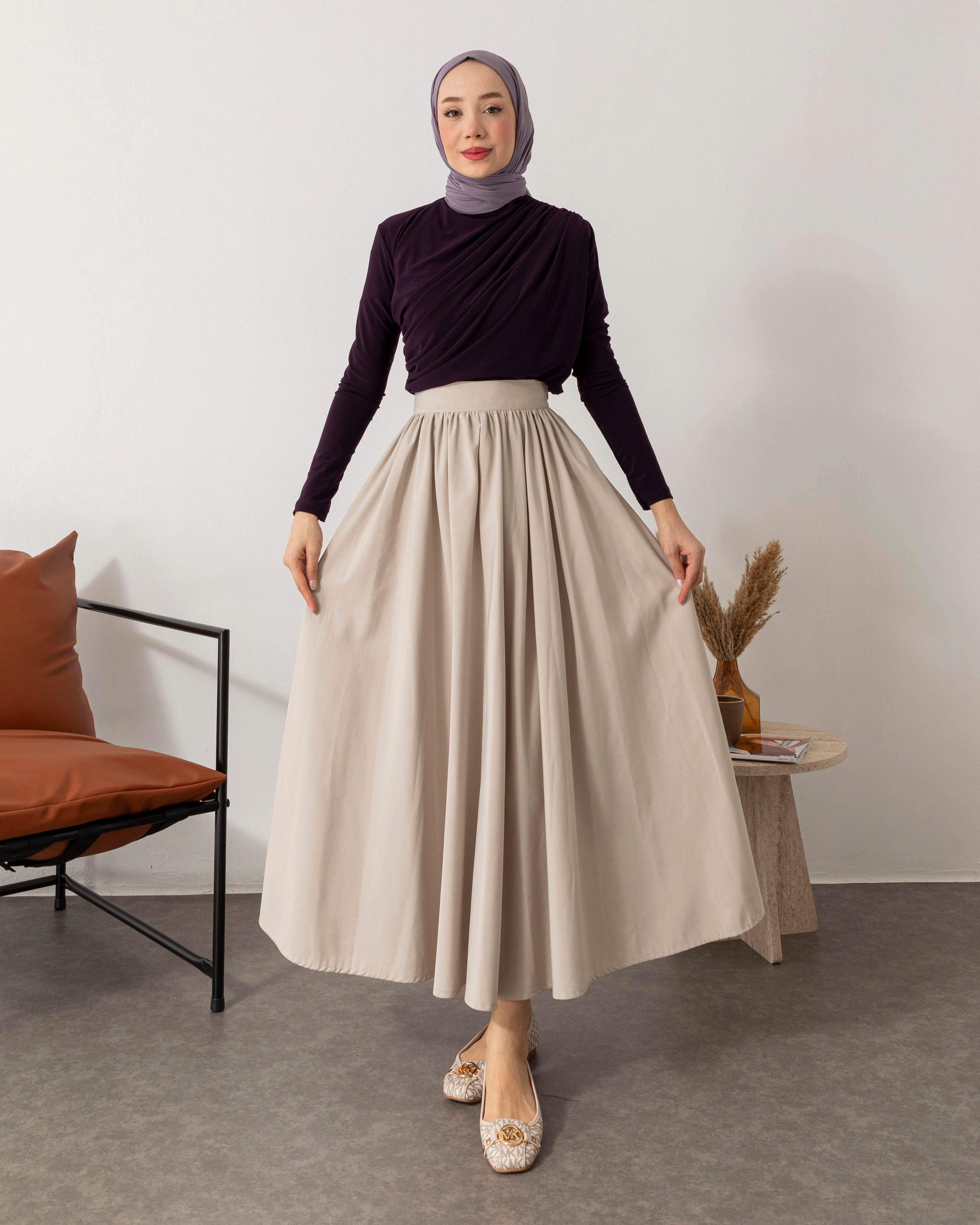 Oversize Büzgü Dikişli Mürdüm Body