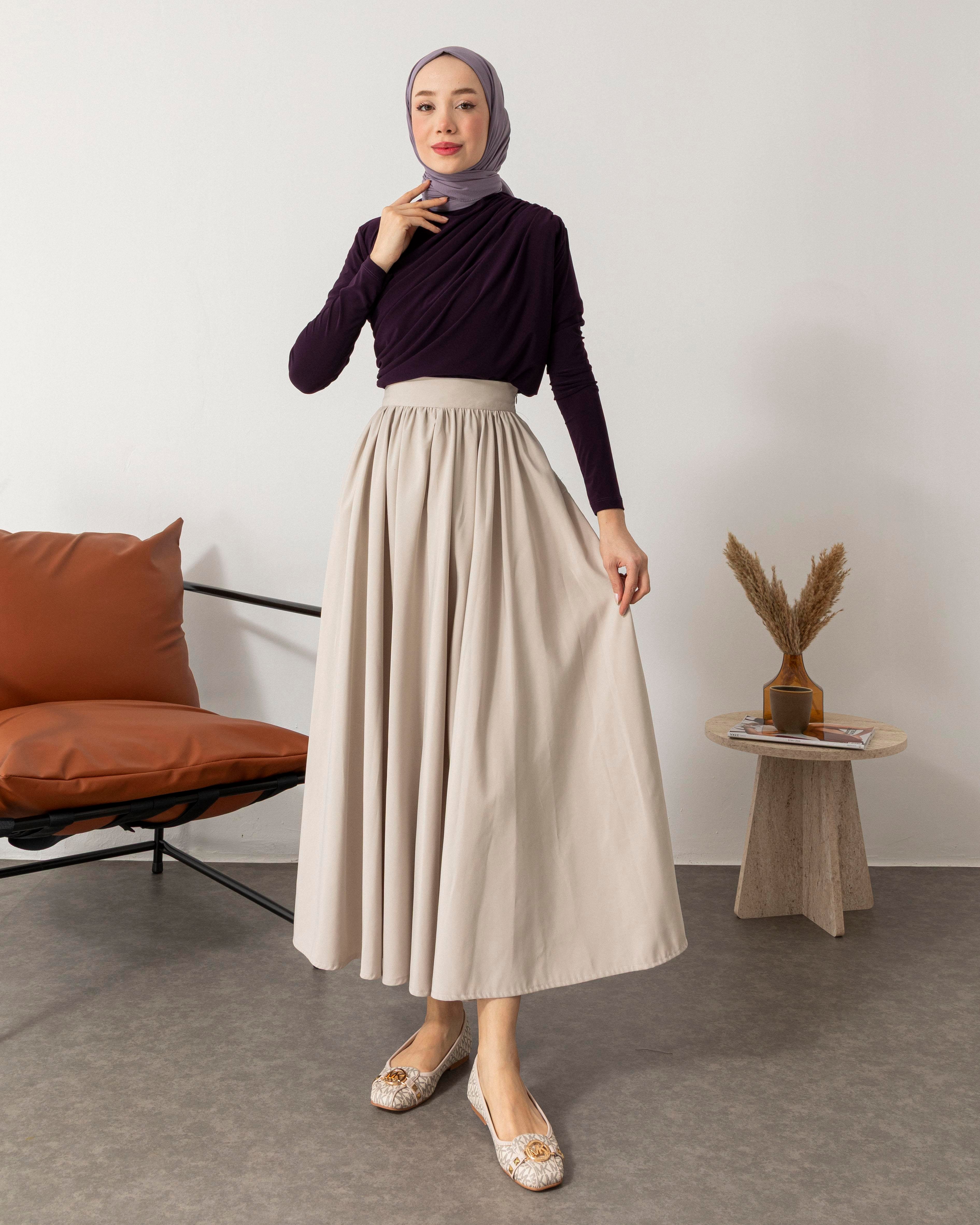 Oversize Büzgü Dikişli Mürdüm Body