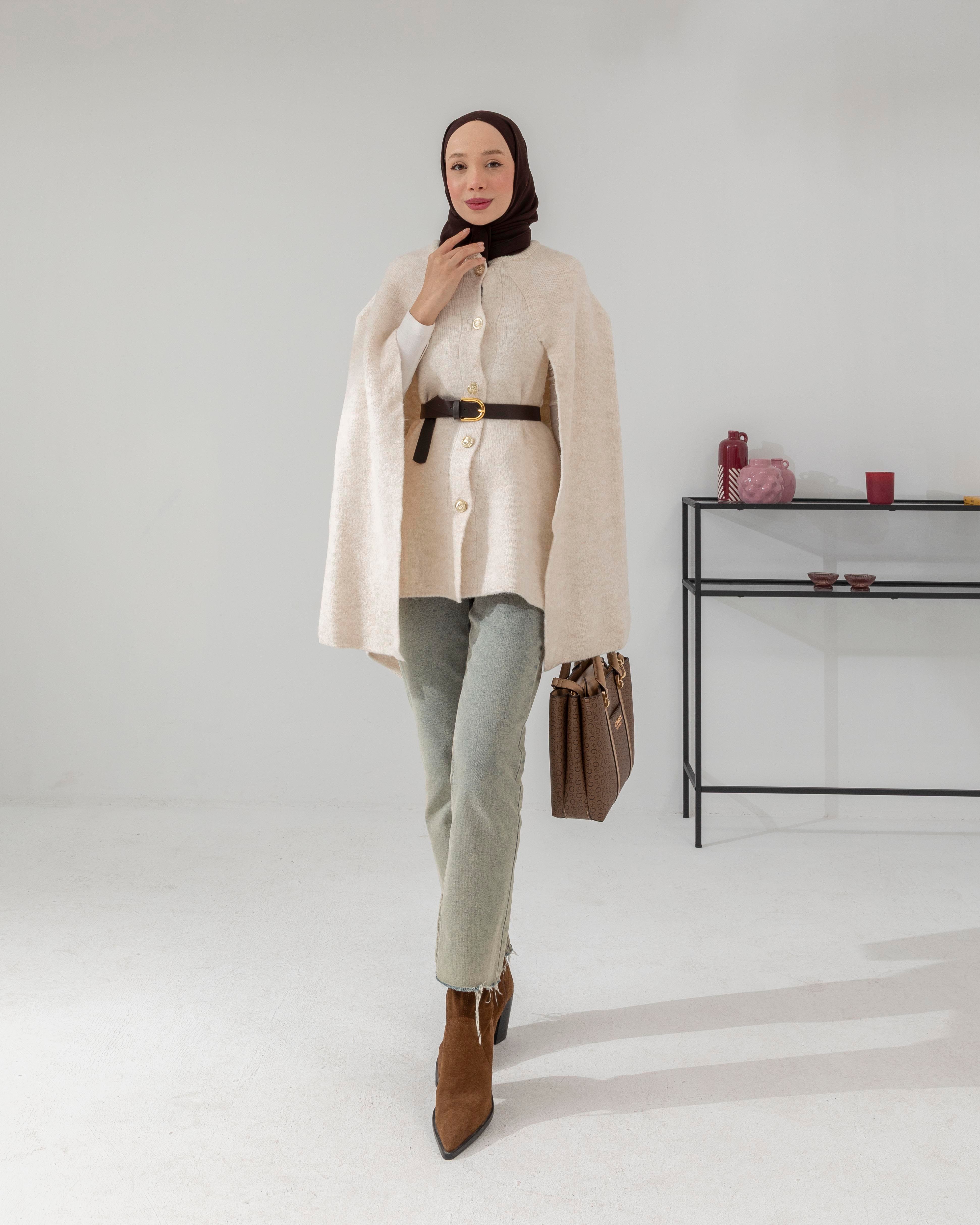 Oversize Krem Triko Panço