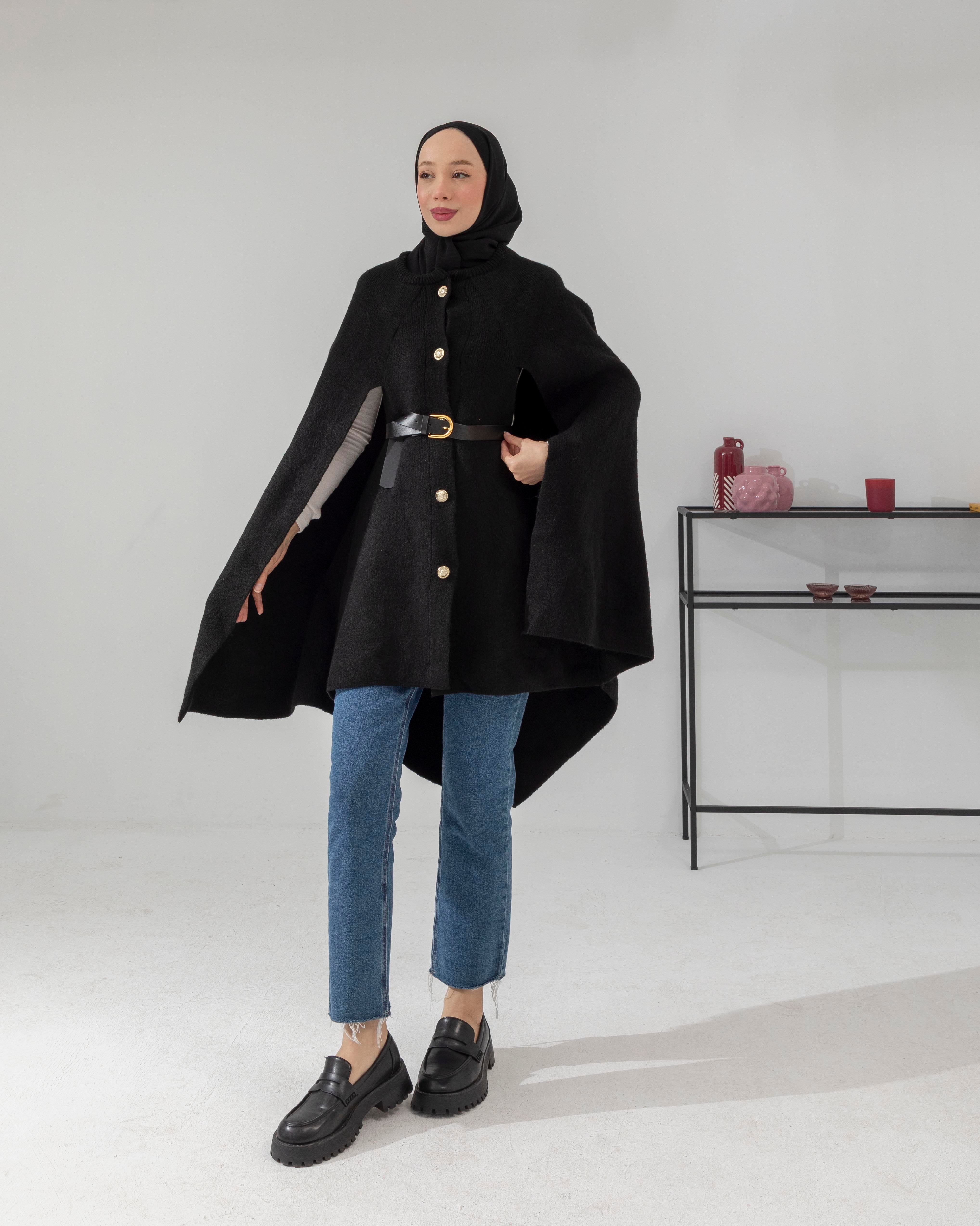 Oversize Siyah Triko Panço