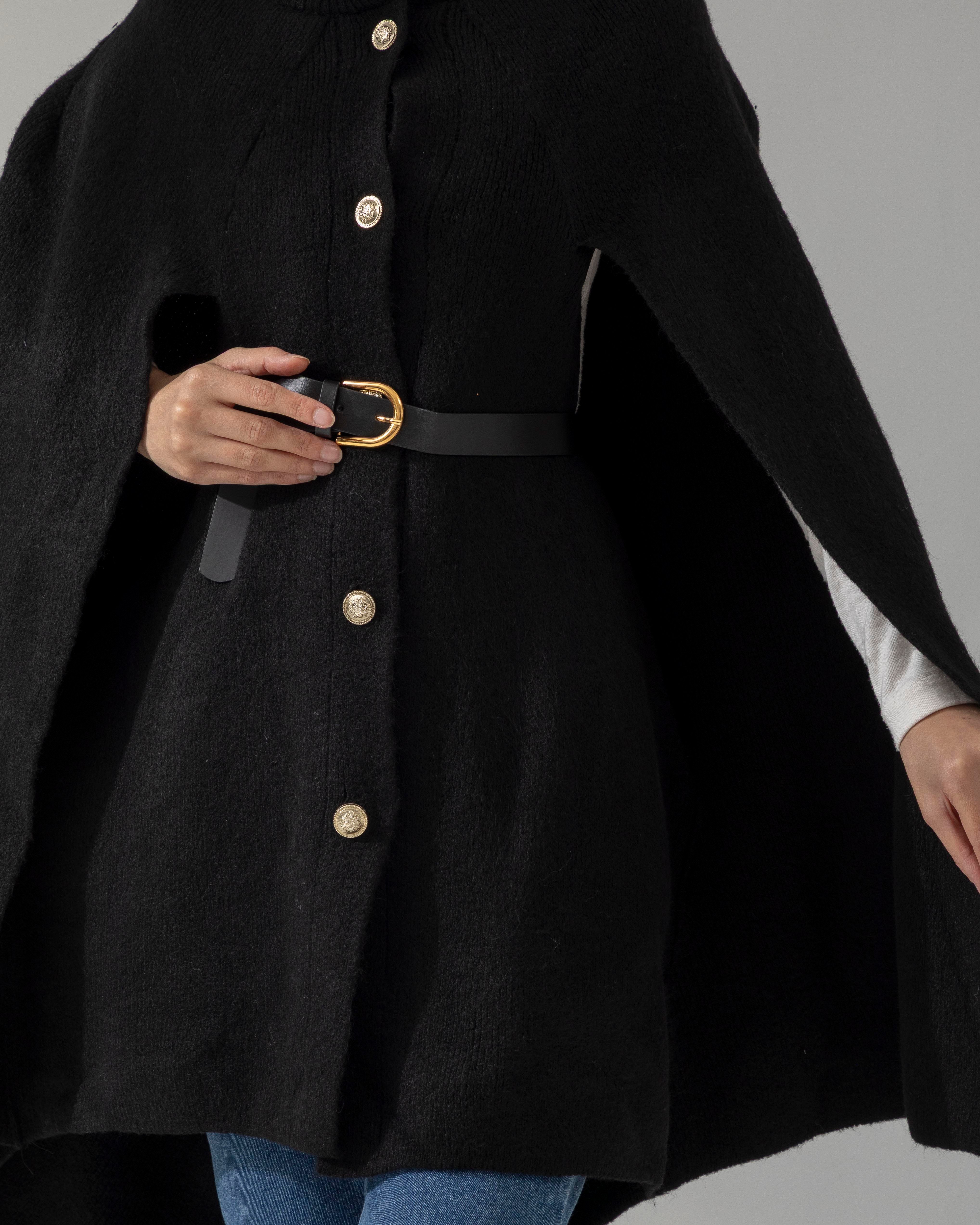 Oversize Siyah Triko Panço