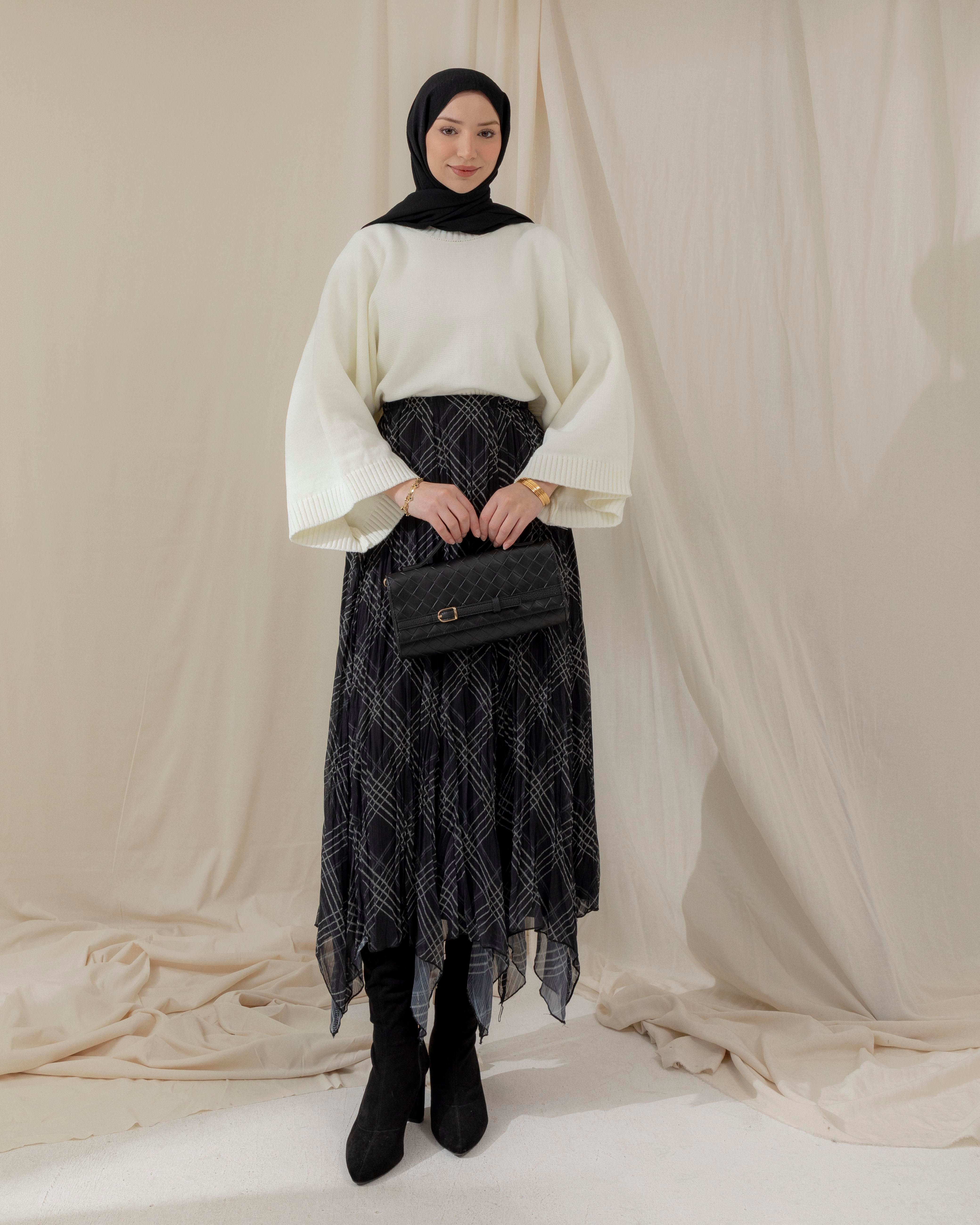 Salaş Kol Ekru Triko Bluz