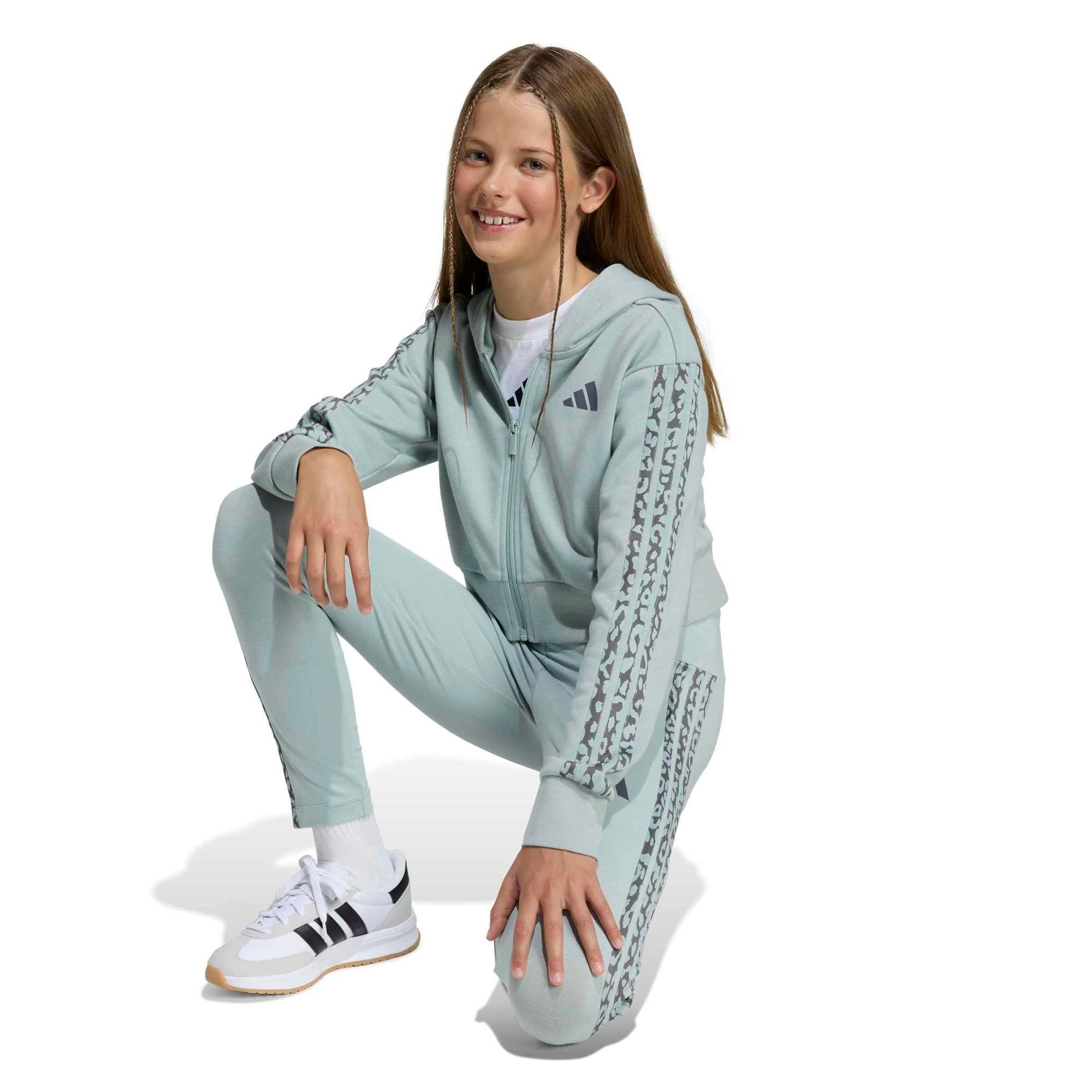 Adidas Çocuk Günlük Kapşonlu Eşofman Üstü Jg An 3S Ft Fz Kb6986