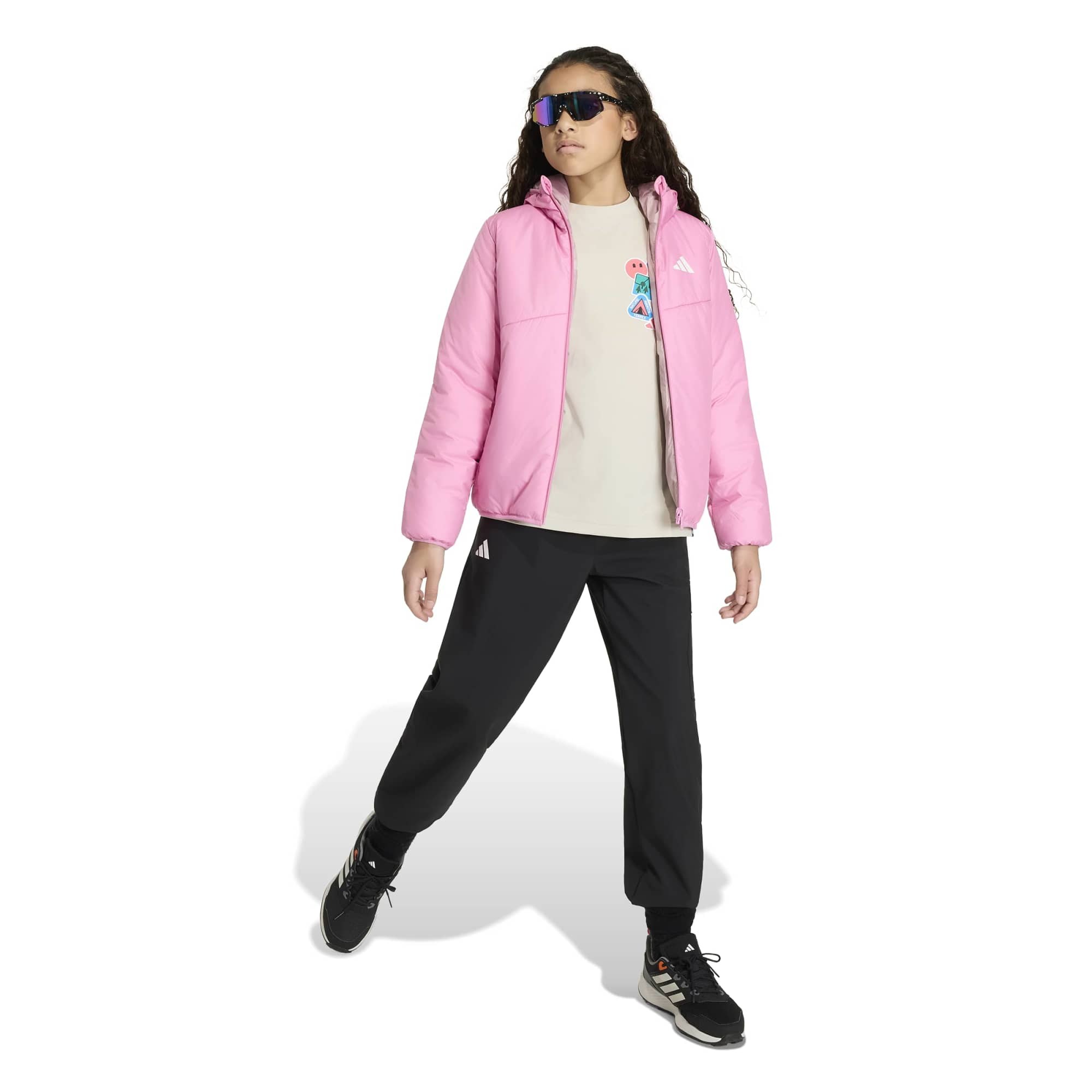 Adidas Çocuk Kapüşonlu Mont - Ceket K Mt Rv Ins Jkt - KG7664
