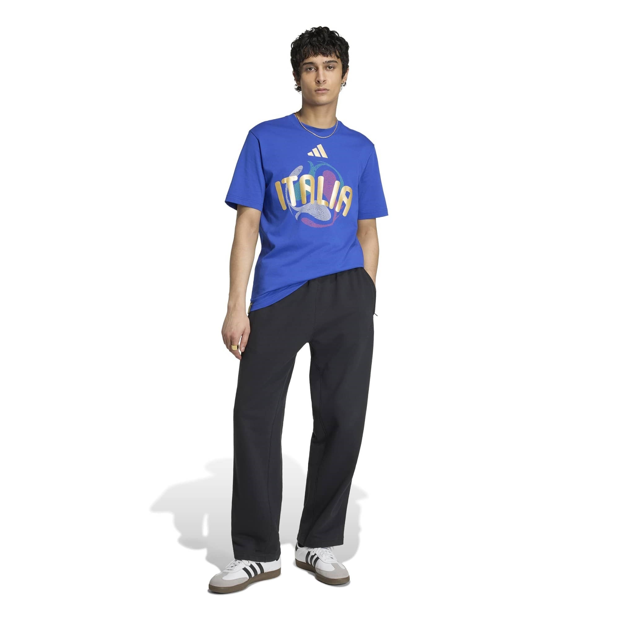 Adidas Erkek Futbol T-Shirt İtalya Olp Tee Jz8918
