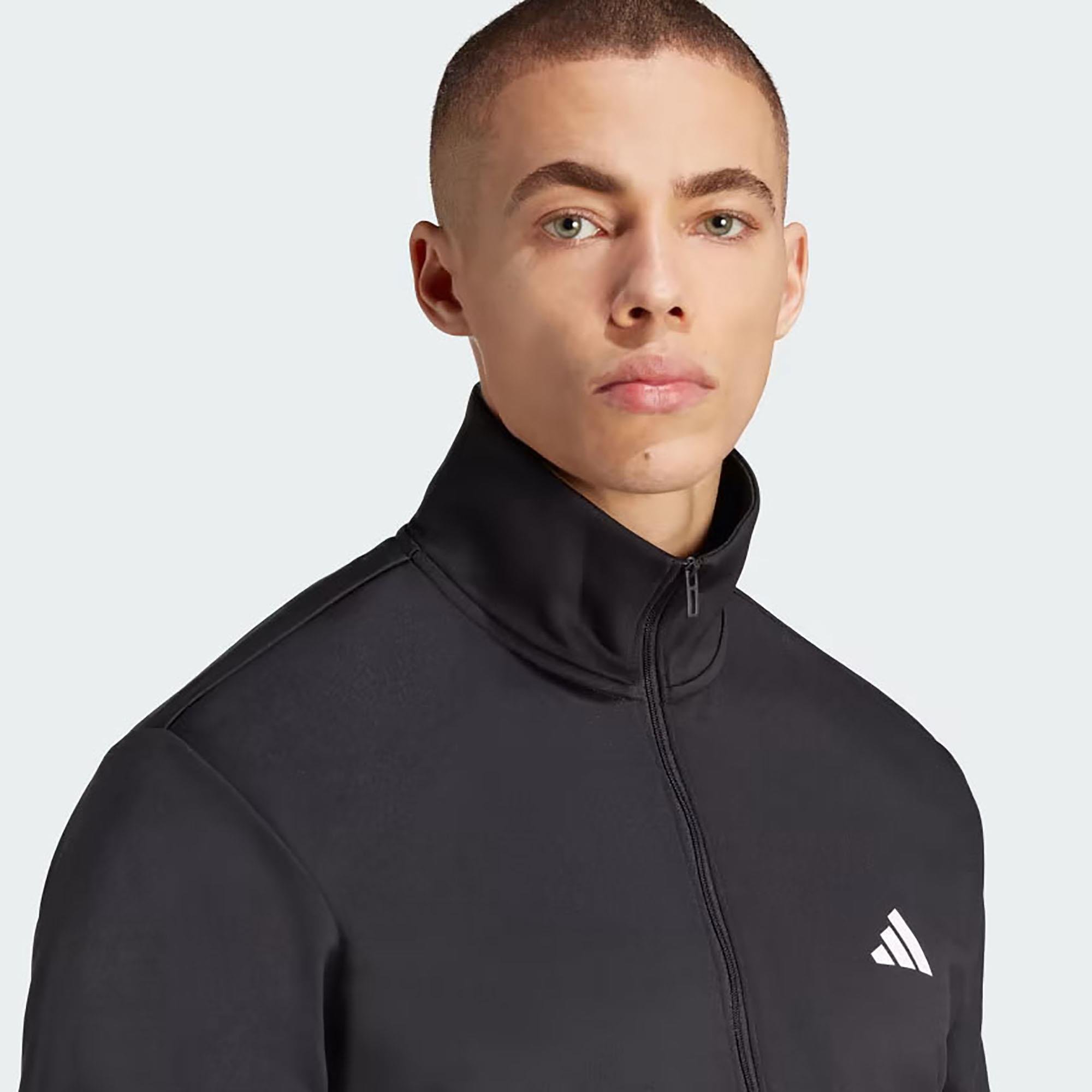 Adidas Erkek Günlük Kapşonlu Sweatshirt M Gg Sl 1-4 Zıp Hz3055