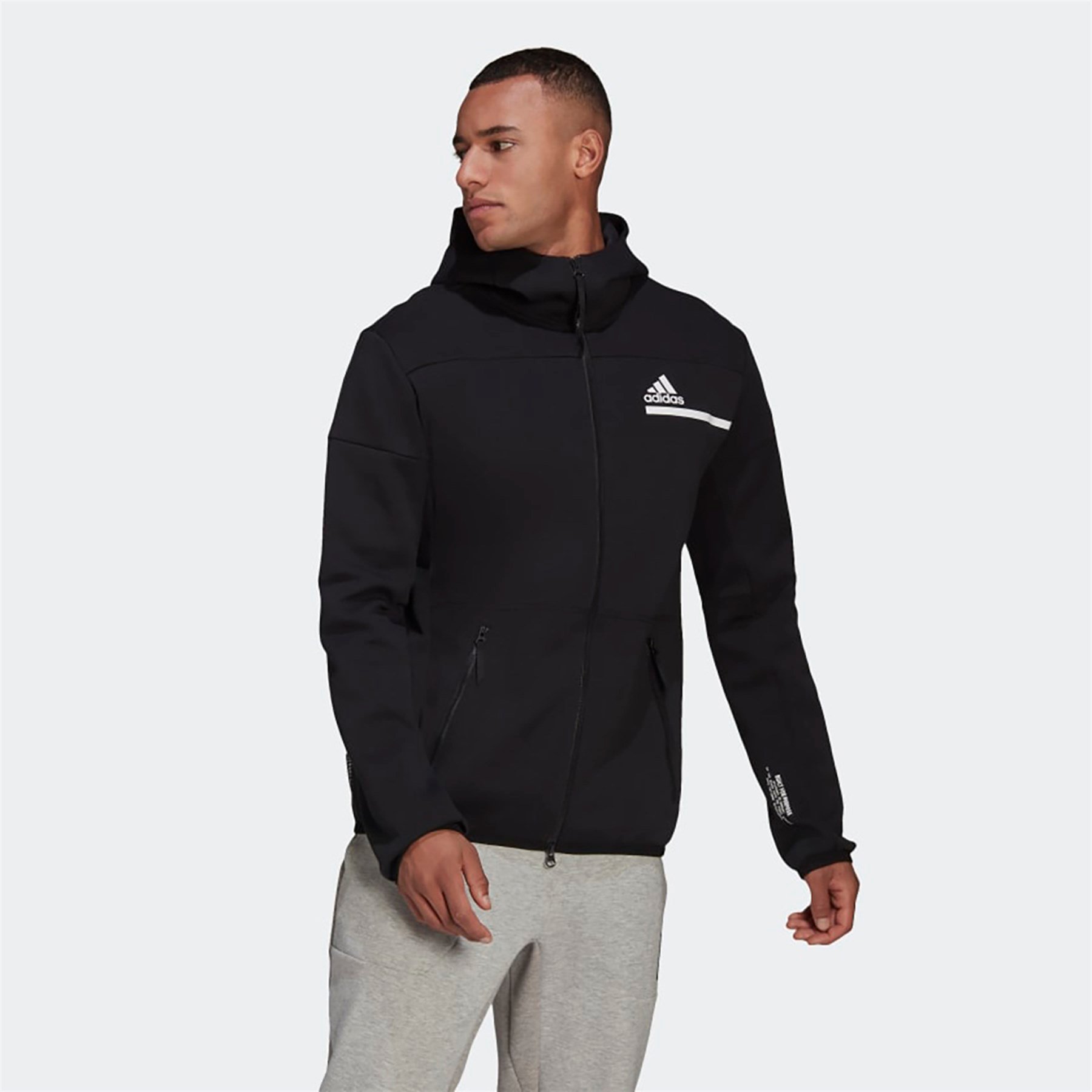 トップス 0000 Adidas Erkek Günlük Kapşonlu Sweatshirt M Zne Rdy Fz Gq6263 M ZNE