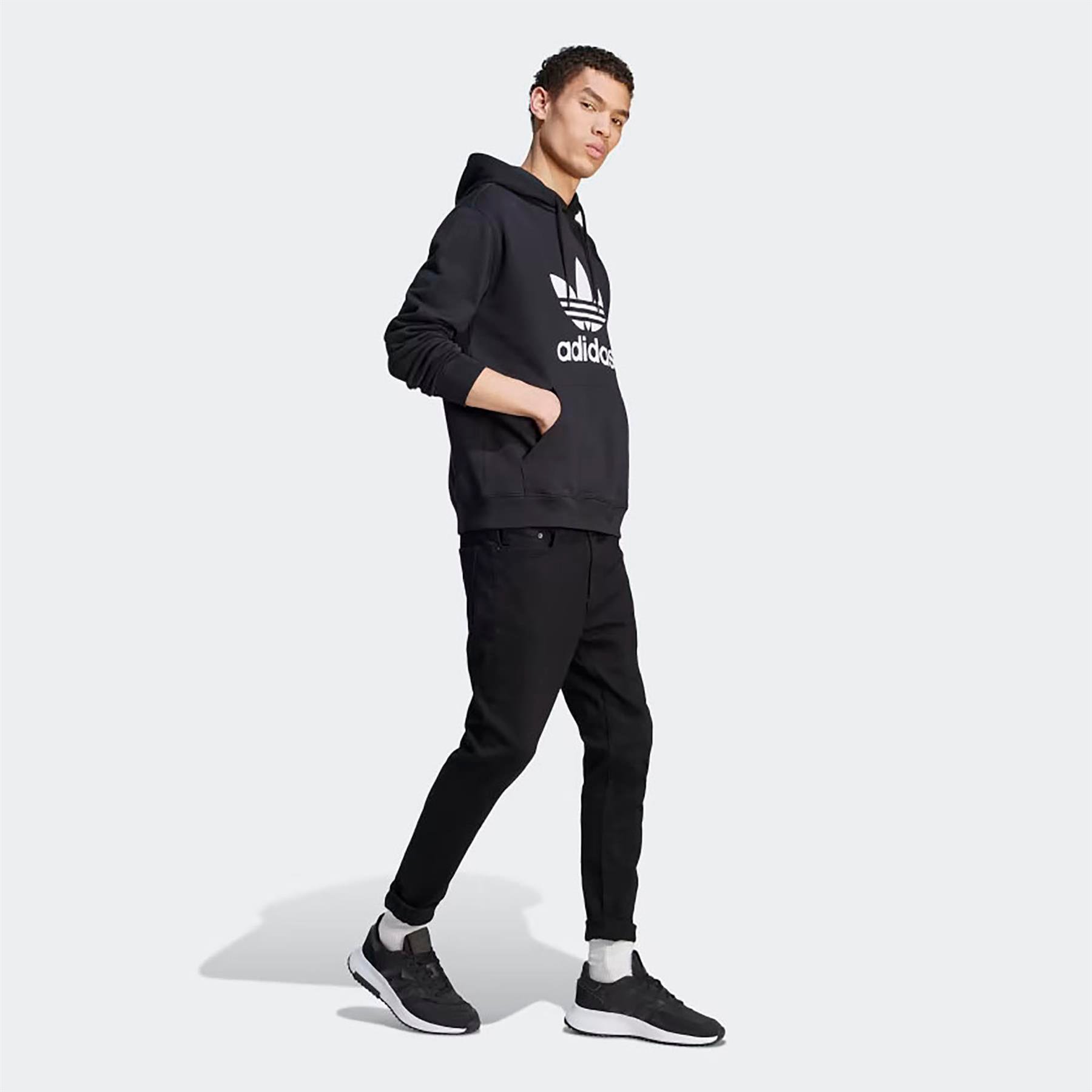 Adidas Erkek Günlük Kapşonlu Sweatshirt Trefoıl Hoody Im4489