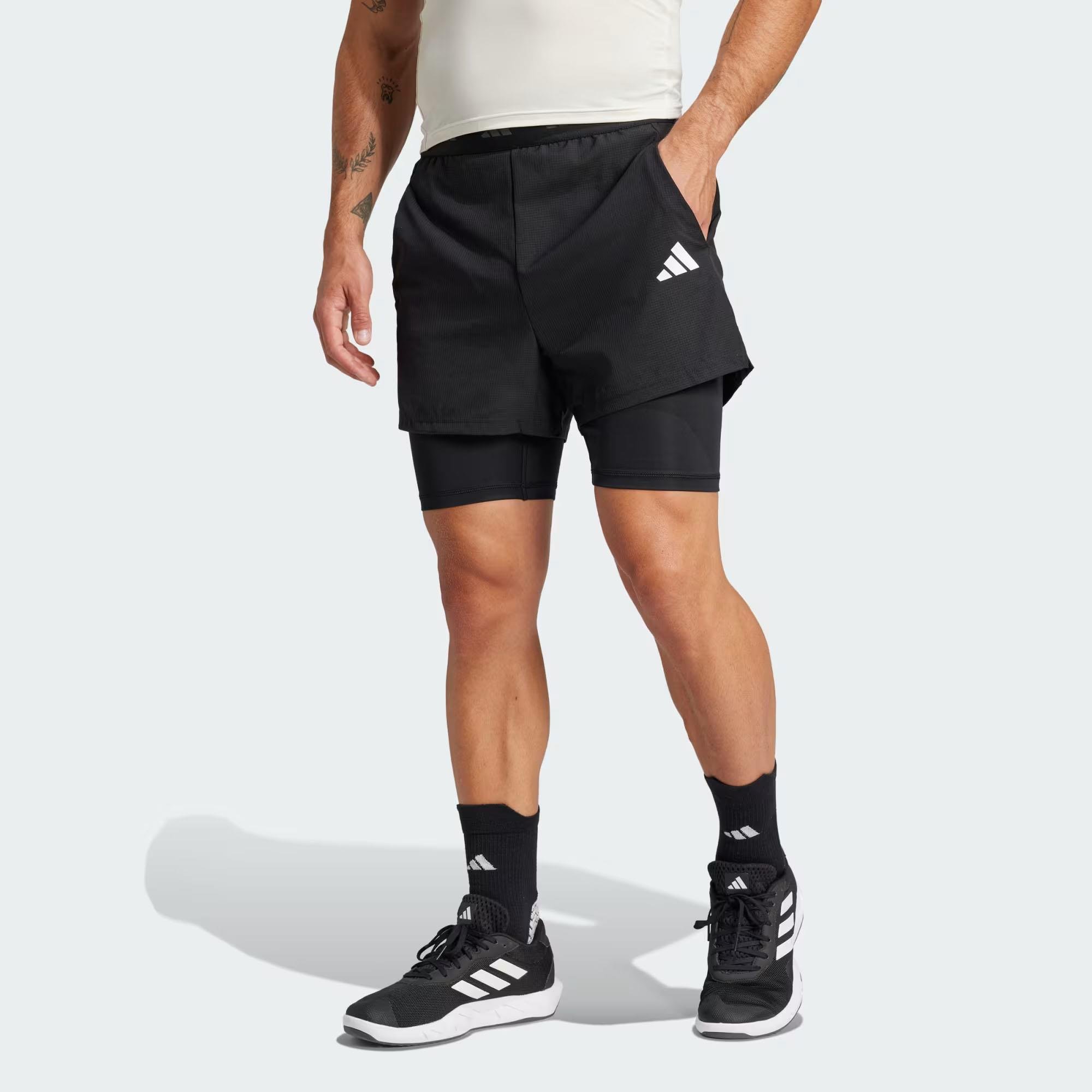 チャニアスキー2 Adidas Erkek Günlük Şort Gym+ 2İn1 Short Je5665 GYM+ 2in1 SHORT