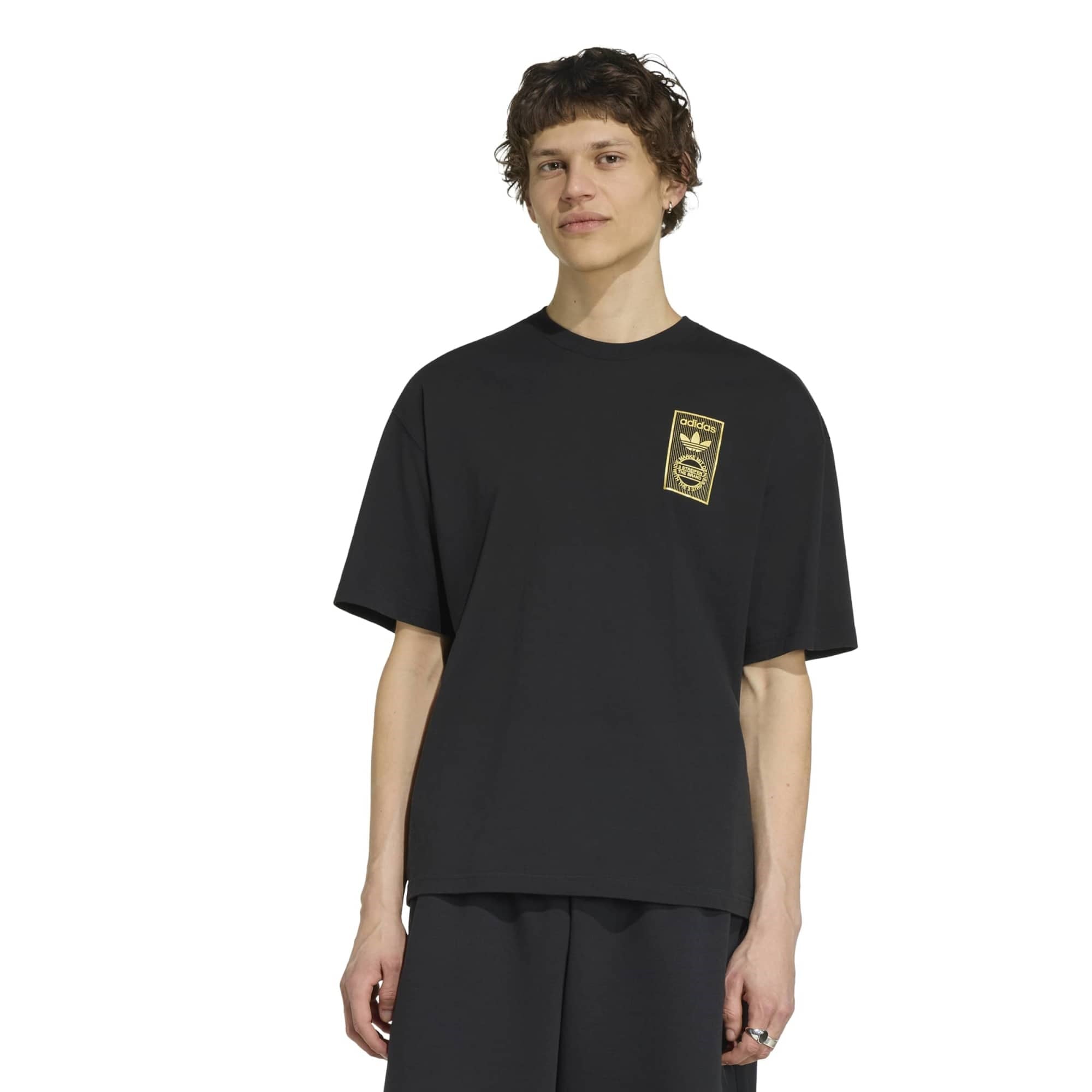 Adidas Erkek Günlük T-Shirt Varsity Gold TL IB7076