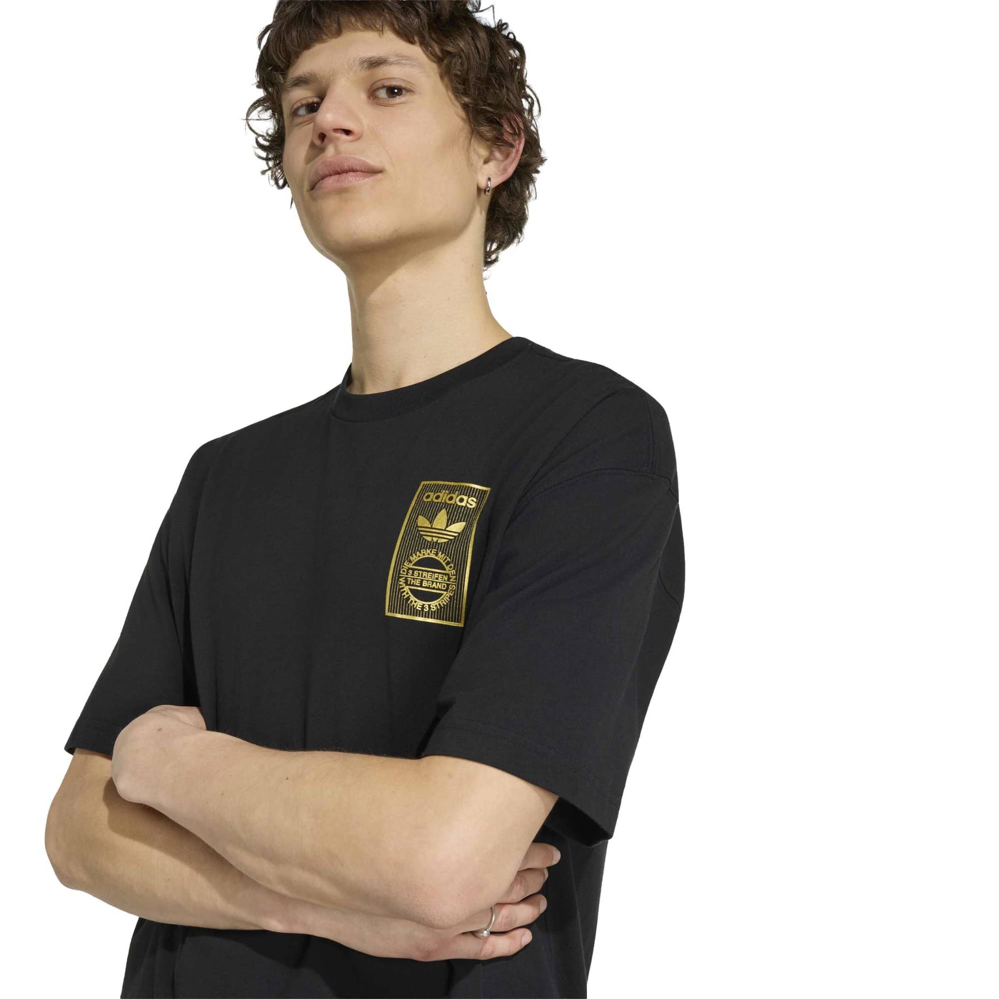 Adidas Erkek Günlük T-Shirt Varsity Gold TL IB7076