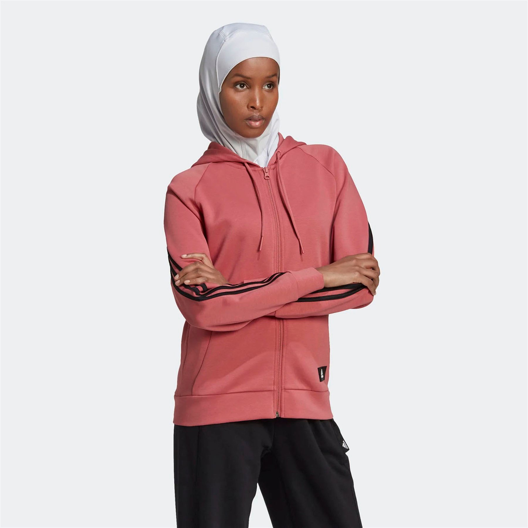 Adidas Kadın Günlük Kapşonlu Eşofman Üstü W Fı 3S Fz Reg Hk0530 W FI 3S FZ REG