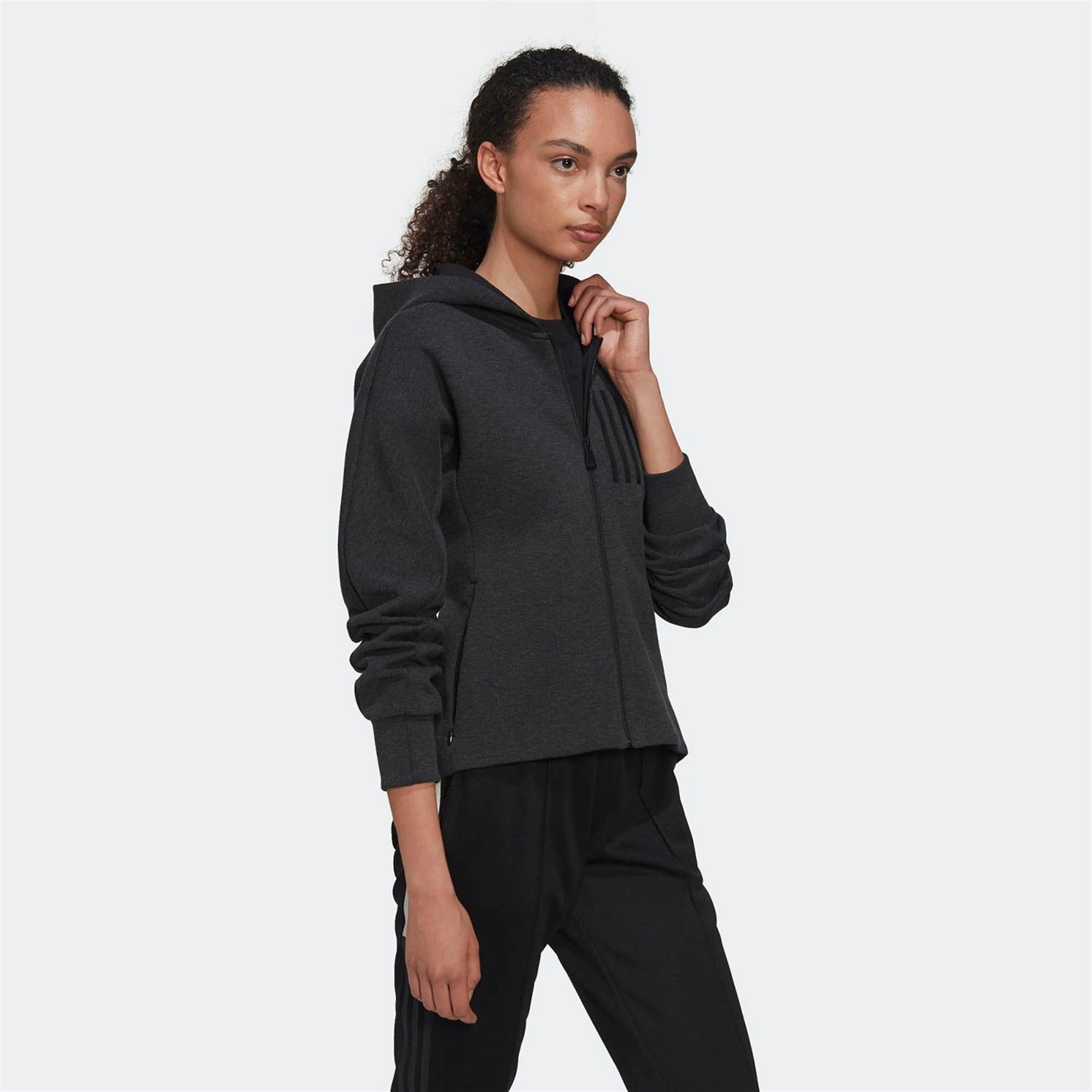 Adidas Kadın Günlük Kapşonlu Eşofman Üstü W Mv Sl Fz Hd Hı4947 W MV SL FZ HD