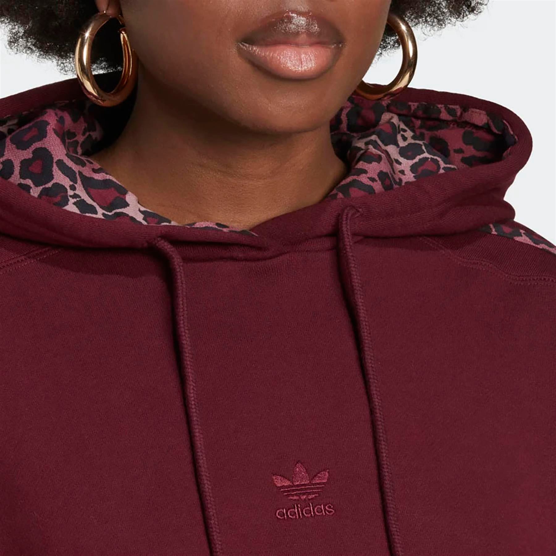 Adidas Kadın Günlük Kapşonlu Sweatshirt Hoodie Logo Hk5193
