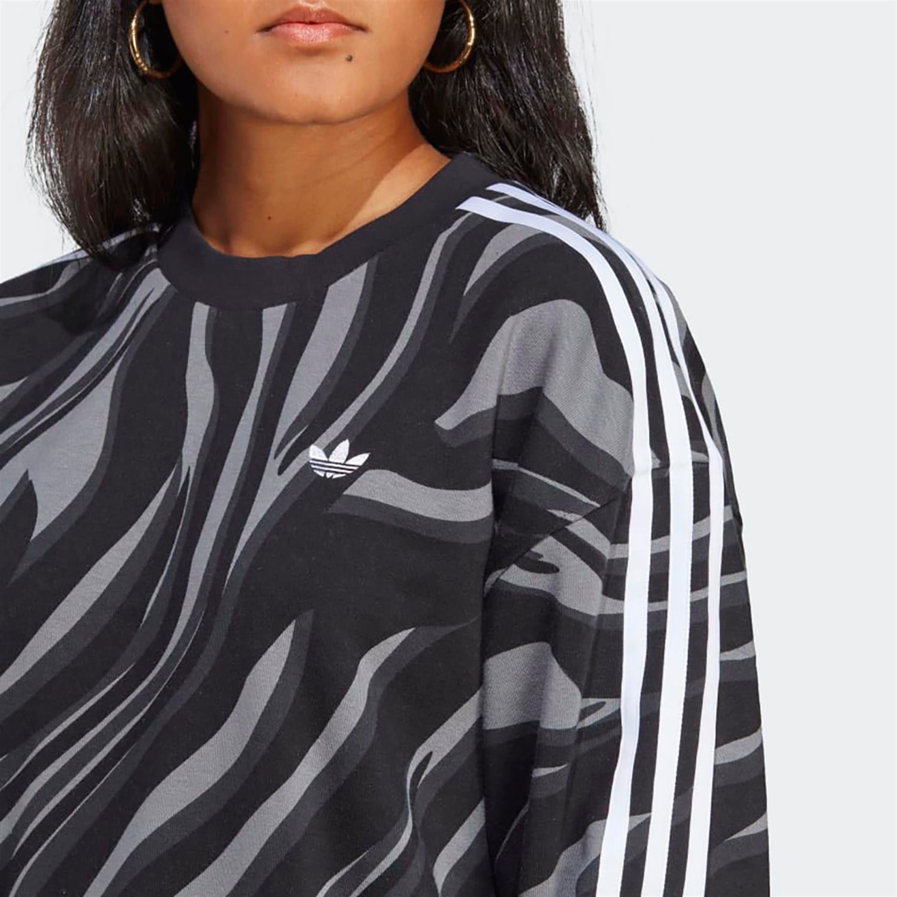 Adidas Kadın Günlük Sweatshirt Aop Sweatshirt Ij8188