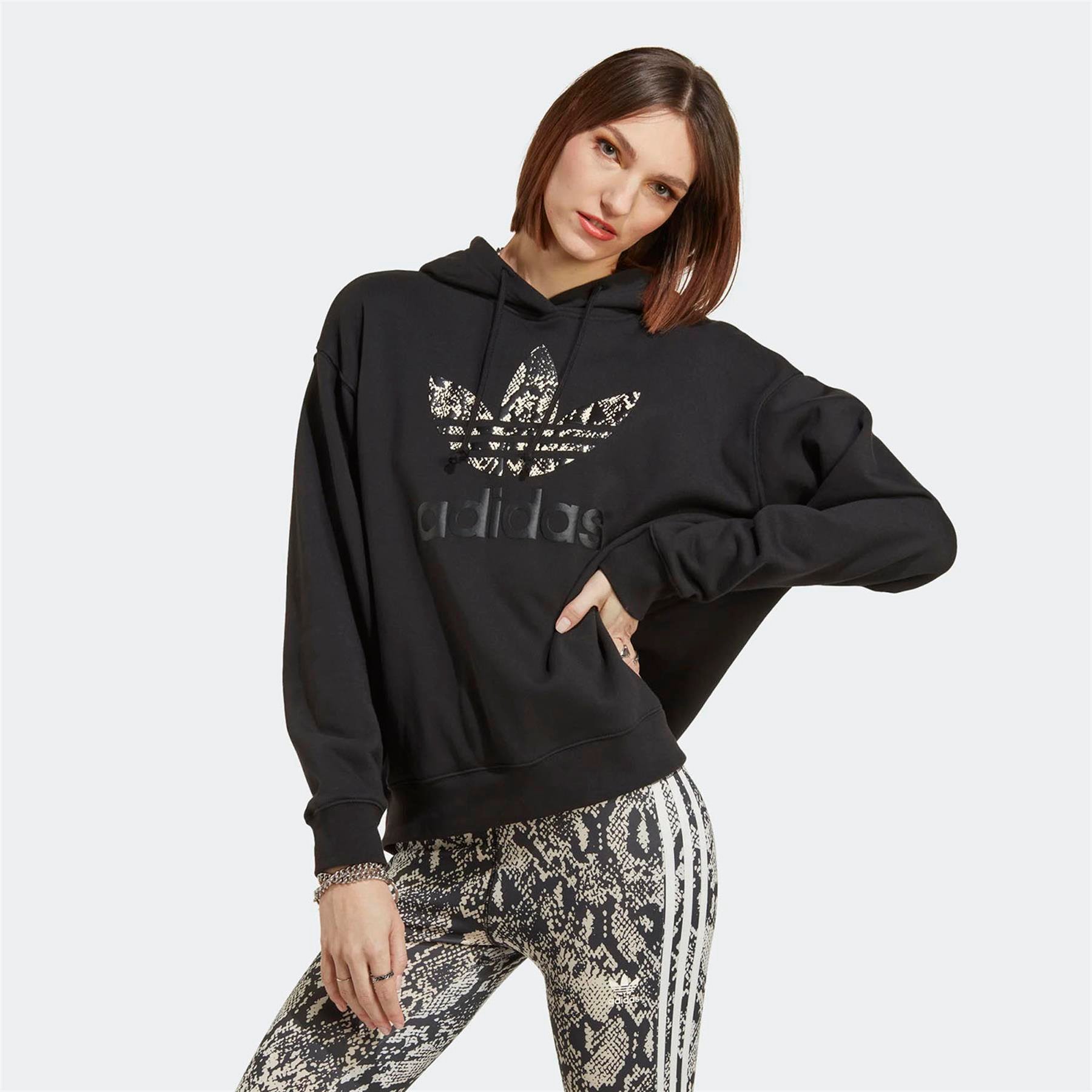 Adidas Kadın Günlük Sweatshirt Hoodie Logo Ic6076