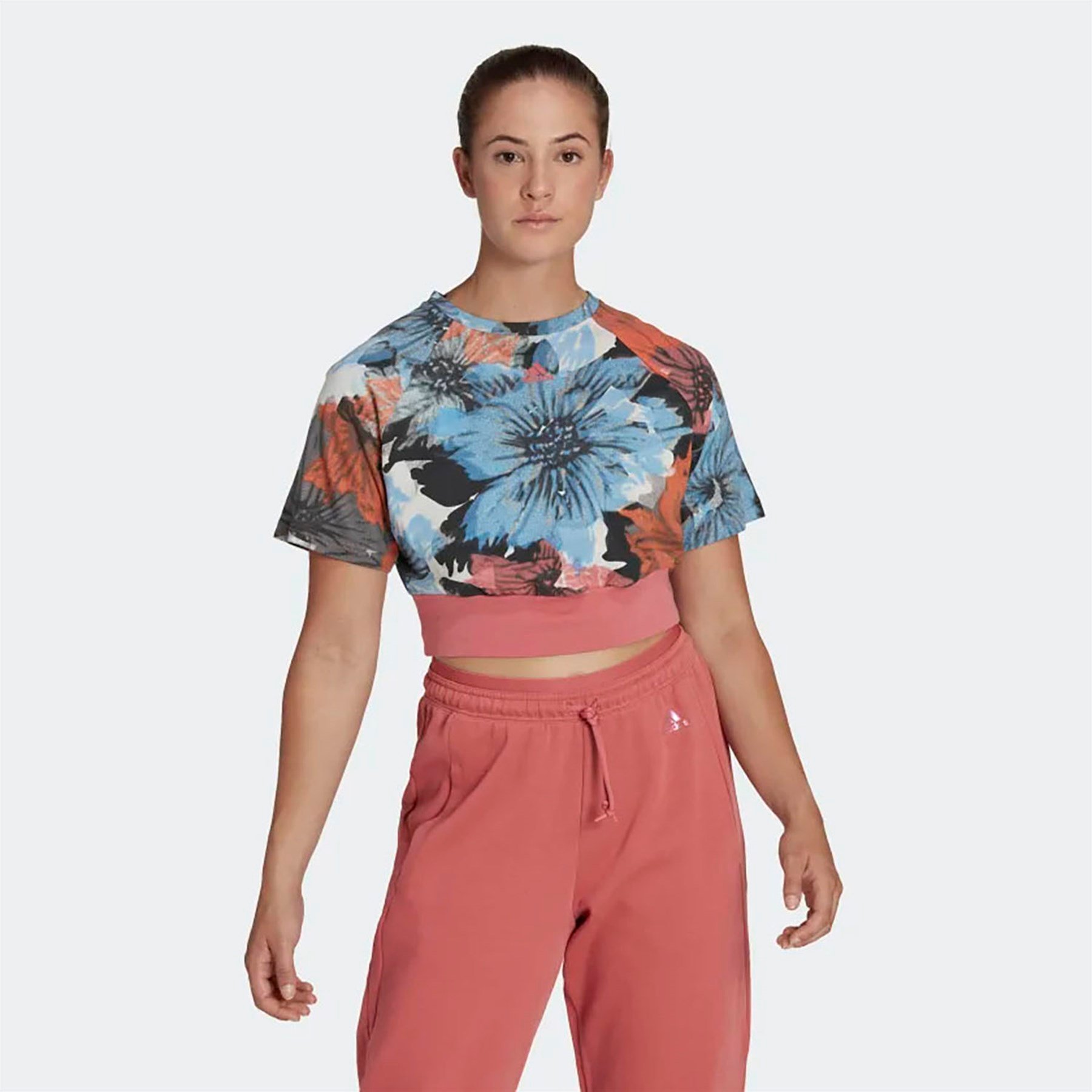 Adidas Kadın Günlük T-shirt W Aop Crp Tee Hp0796 W AOP CRP TEE
