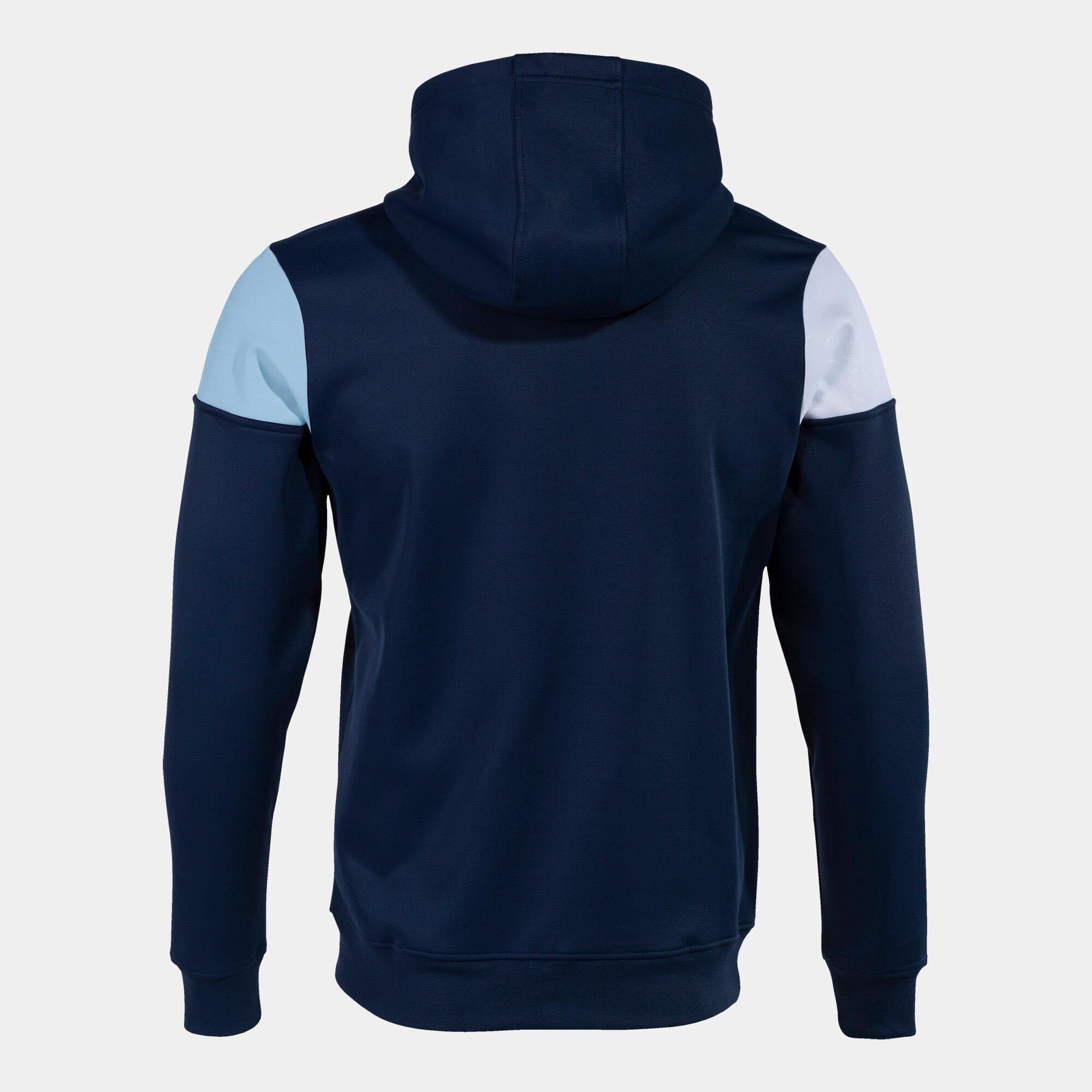 CREW V ZIP-UP HOODIE NAVY SKY BLUE WHITE