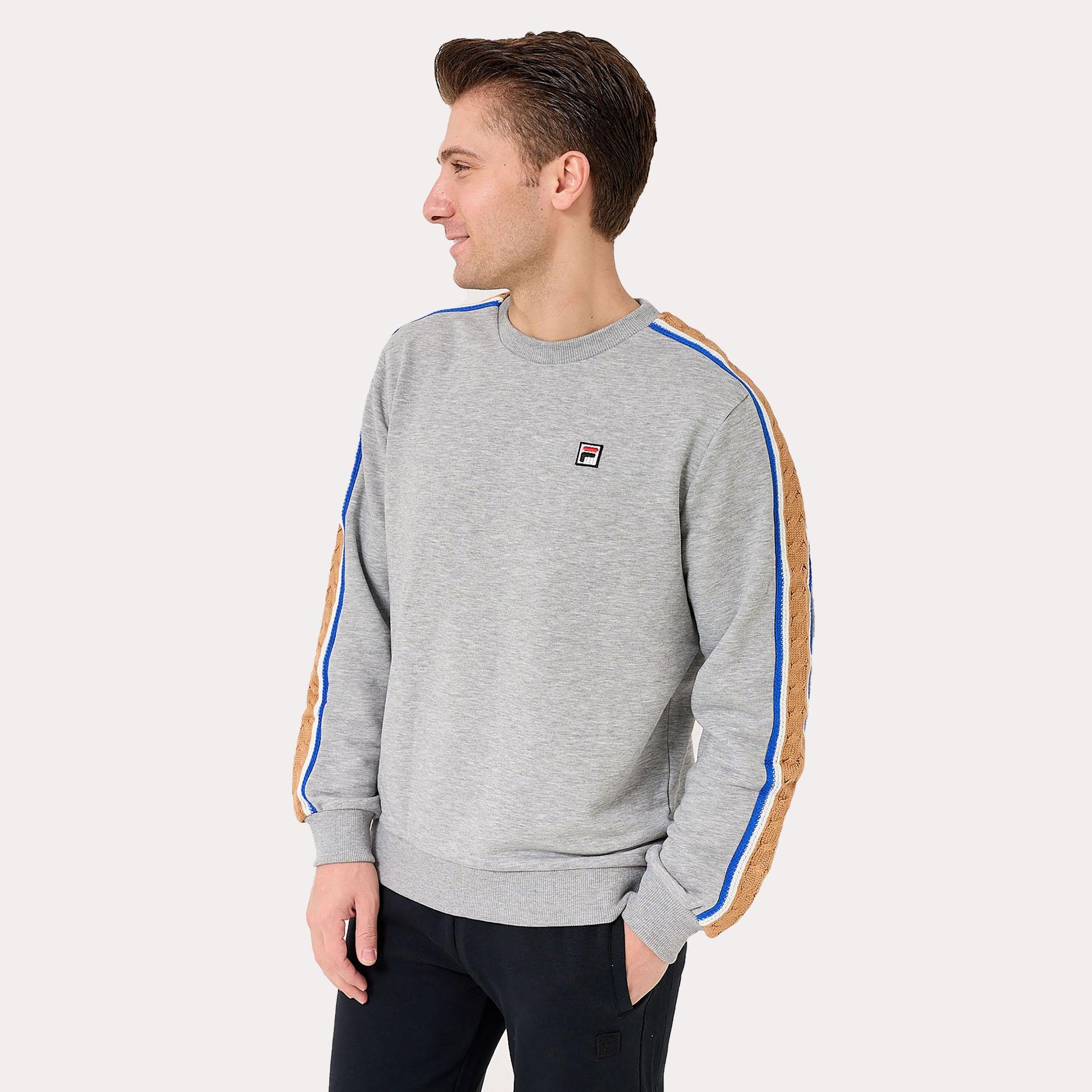 Fila Erkek Bisiklet Yaka Sweatshirt Braid Detail TM411156