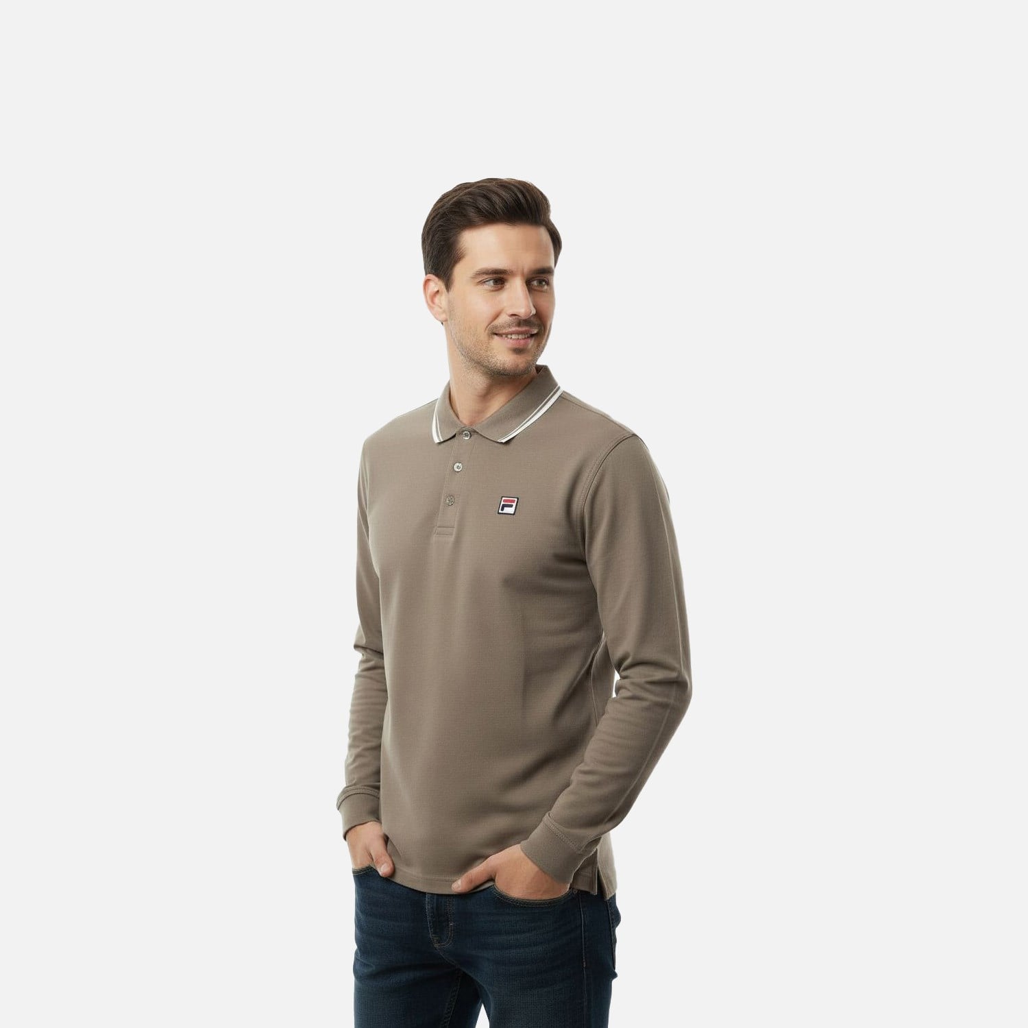 Fila Erkek Polo T-Shirt Men Biella Tipped Long Sleeve Fam1096.70008 Fila Erkek Polo T-Shirt Men Biella Regular Tipped Long Sleeve Fam1096.70008