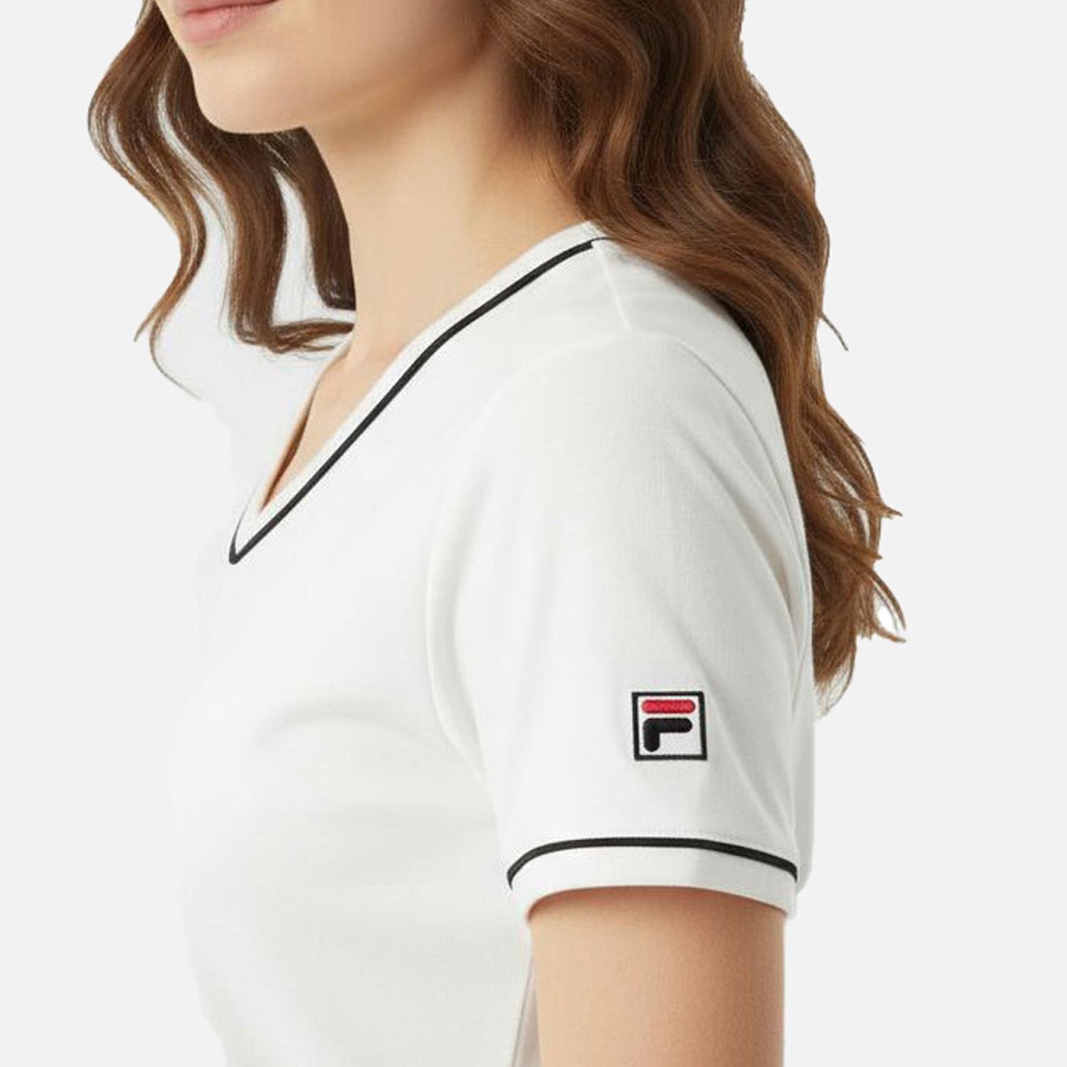 Fila Kadın T-Shirt Portello Slim V-Neck Faw1166.10010