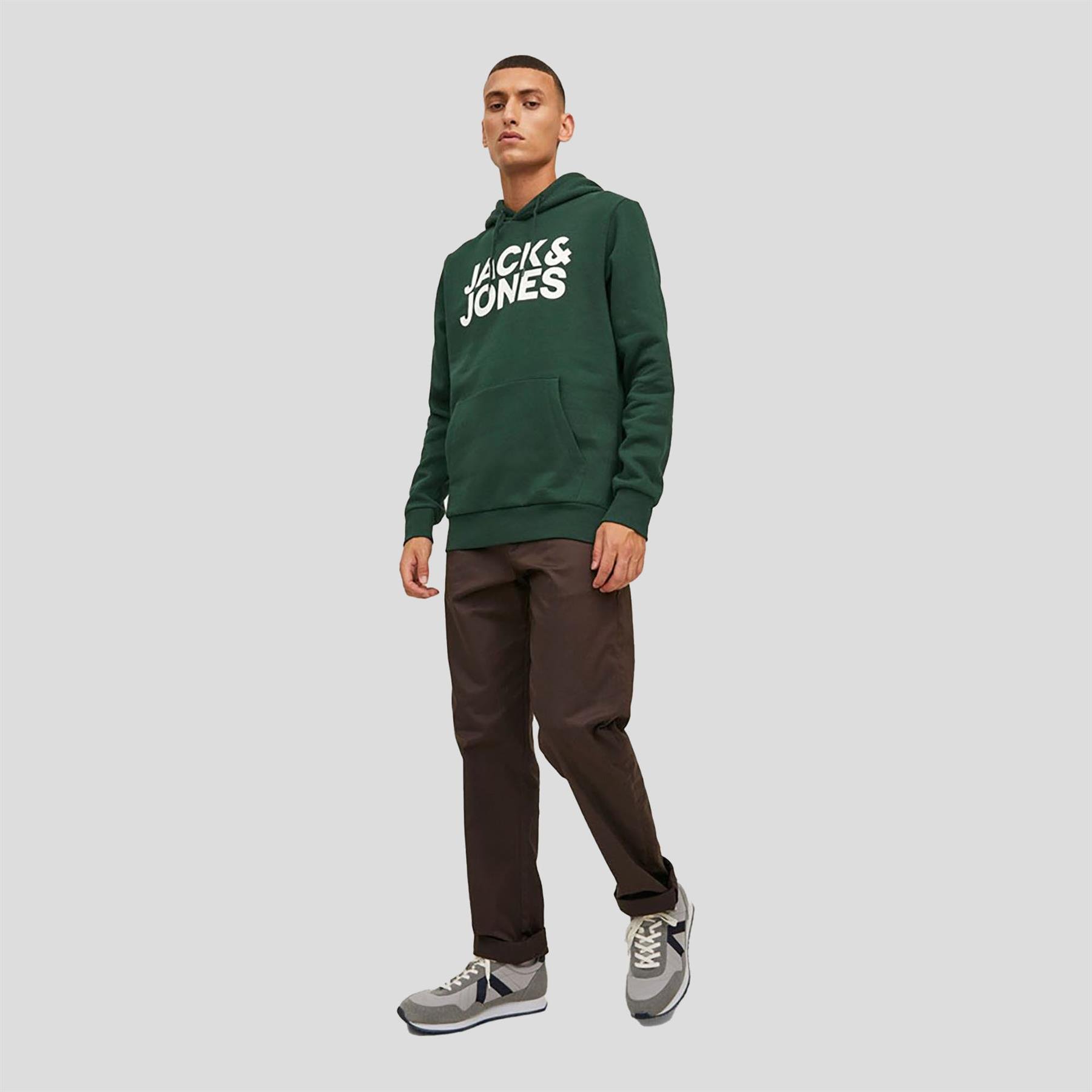 Jack & Jones Erkek Kapşonlu Sweatshirt 12152840