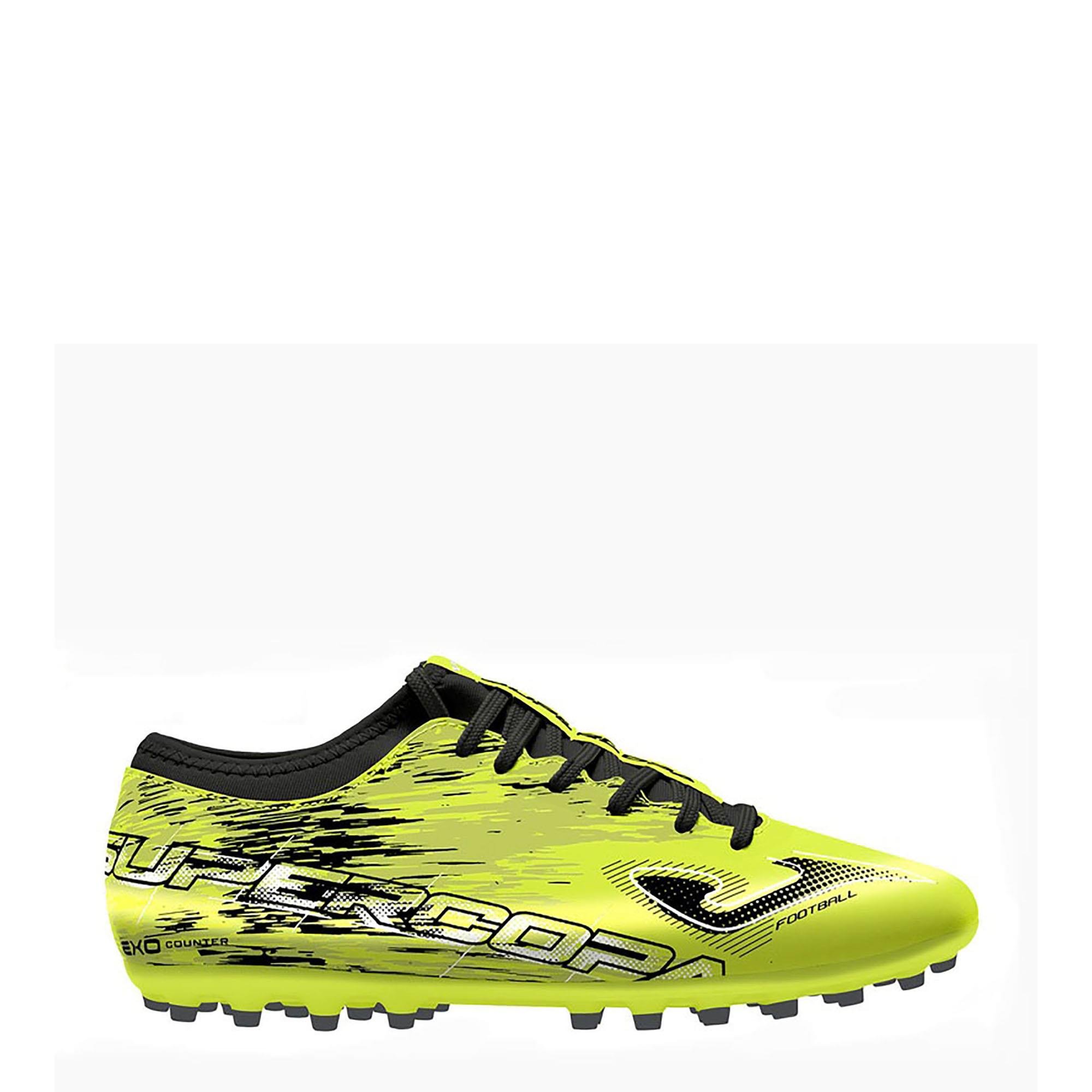 Joma Erkek Futbol Maç Krampon Supercopa 2309 Lemon Fluor Black Artificial Grass Supw2309Ag