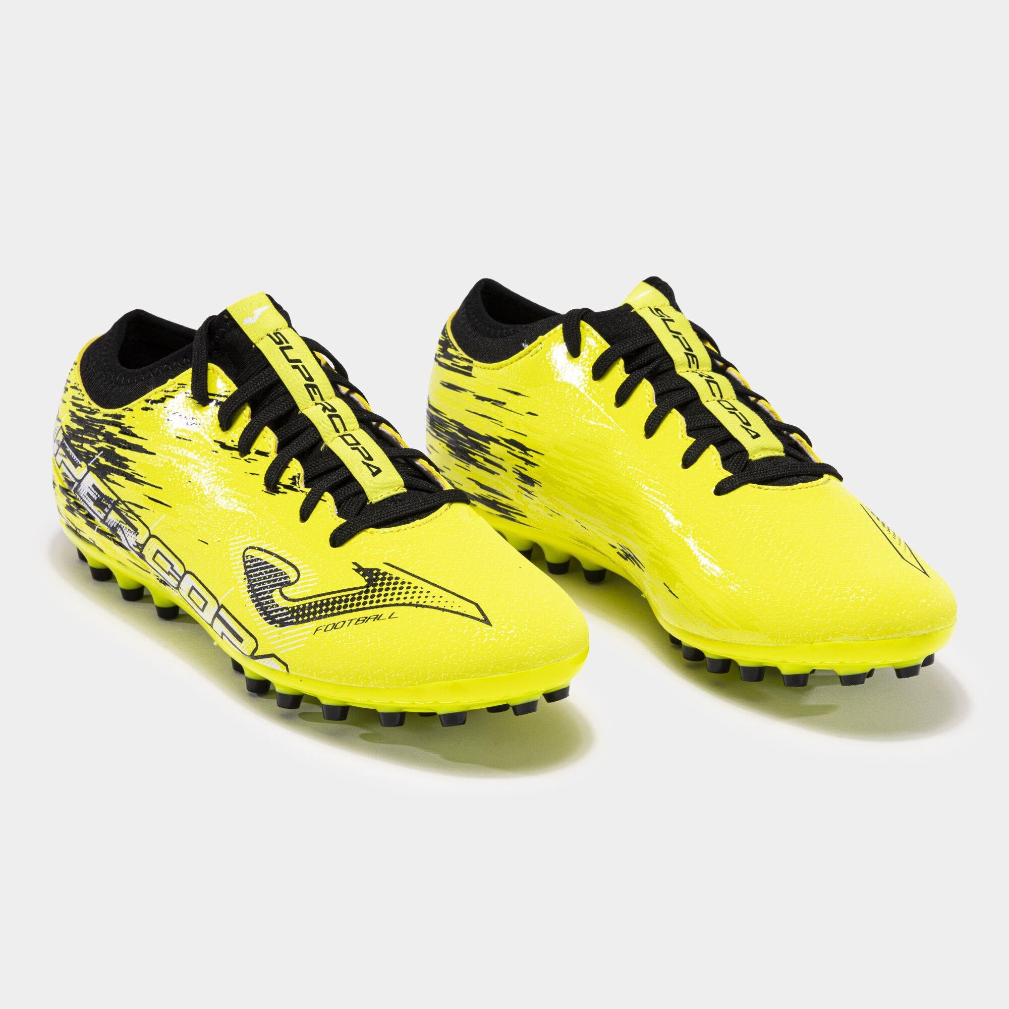 Joma Erkek Futbol Maç Krampon Supercopa 2309 Lemon Fluor Black Artificial Grass Supw2309Ag