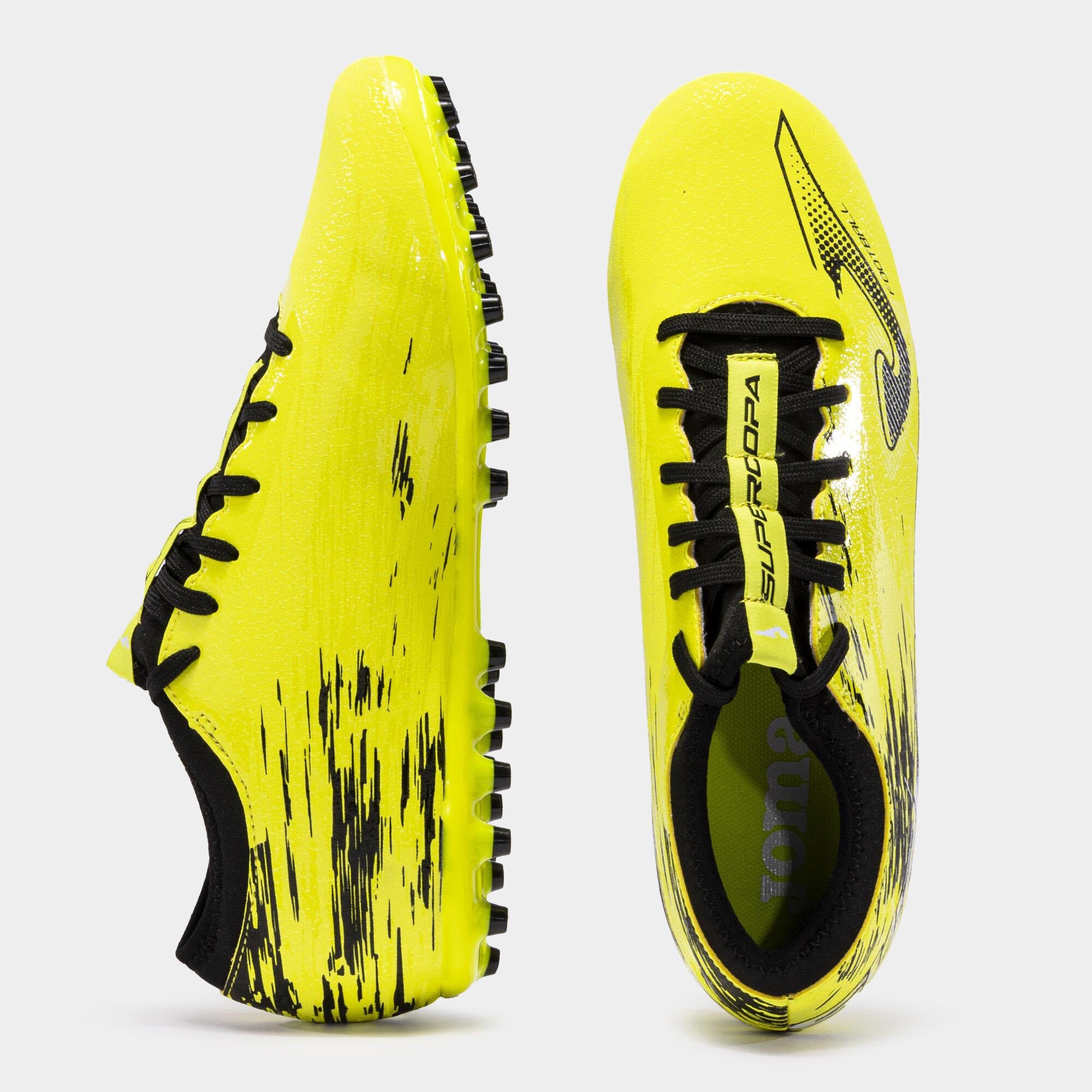 Joma Erkek Futbol Maç Krampon Supercopa 2309 Lemon Fluor Black Artificial Grass Supw2309Ag
