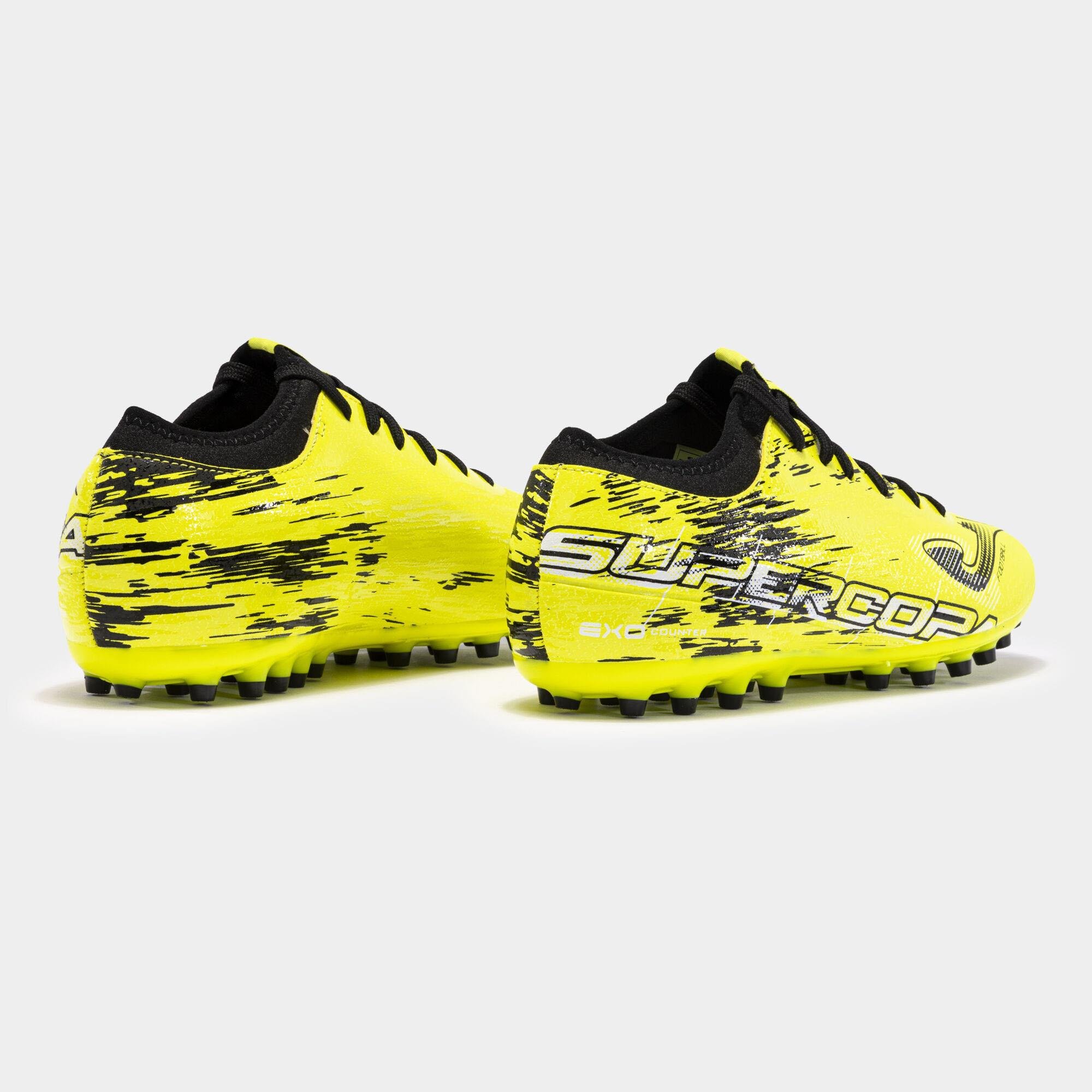 Joma Erkek Futbol Maç Krampon Supercopa 2309 Lemon Fluor Black Artificial Grass Supw2309Ag