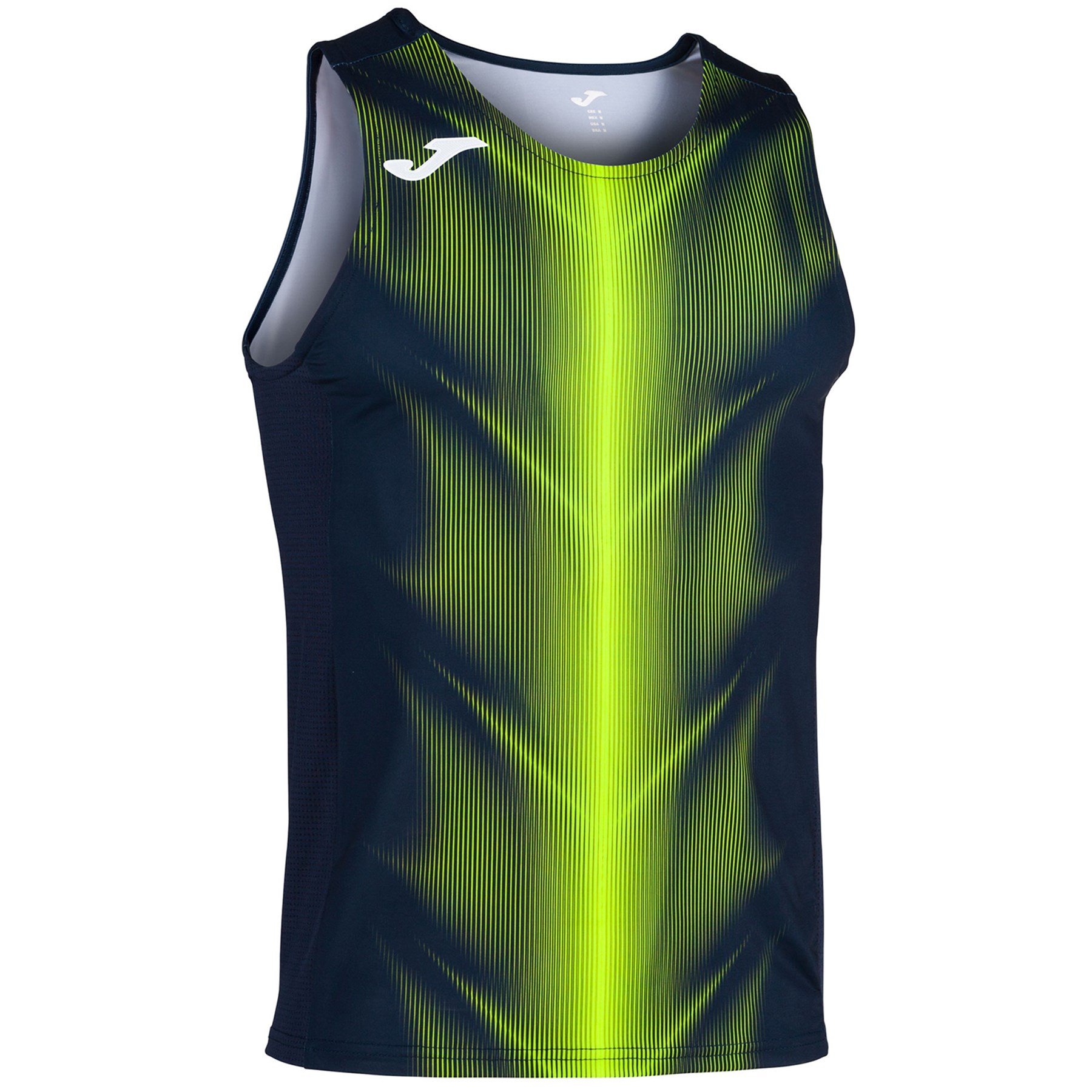 Joma Erkek Koşu - Yürüyüş Atlet Olimpia OLIMPIA T-SHIRT DARK NAVY-FLUOR YELLOW SLEEVELESS