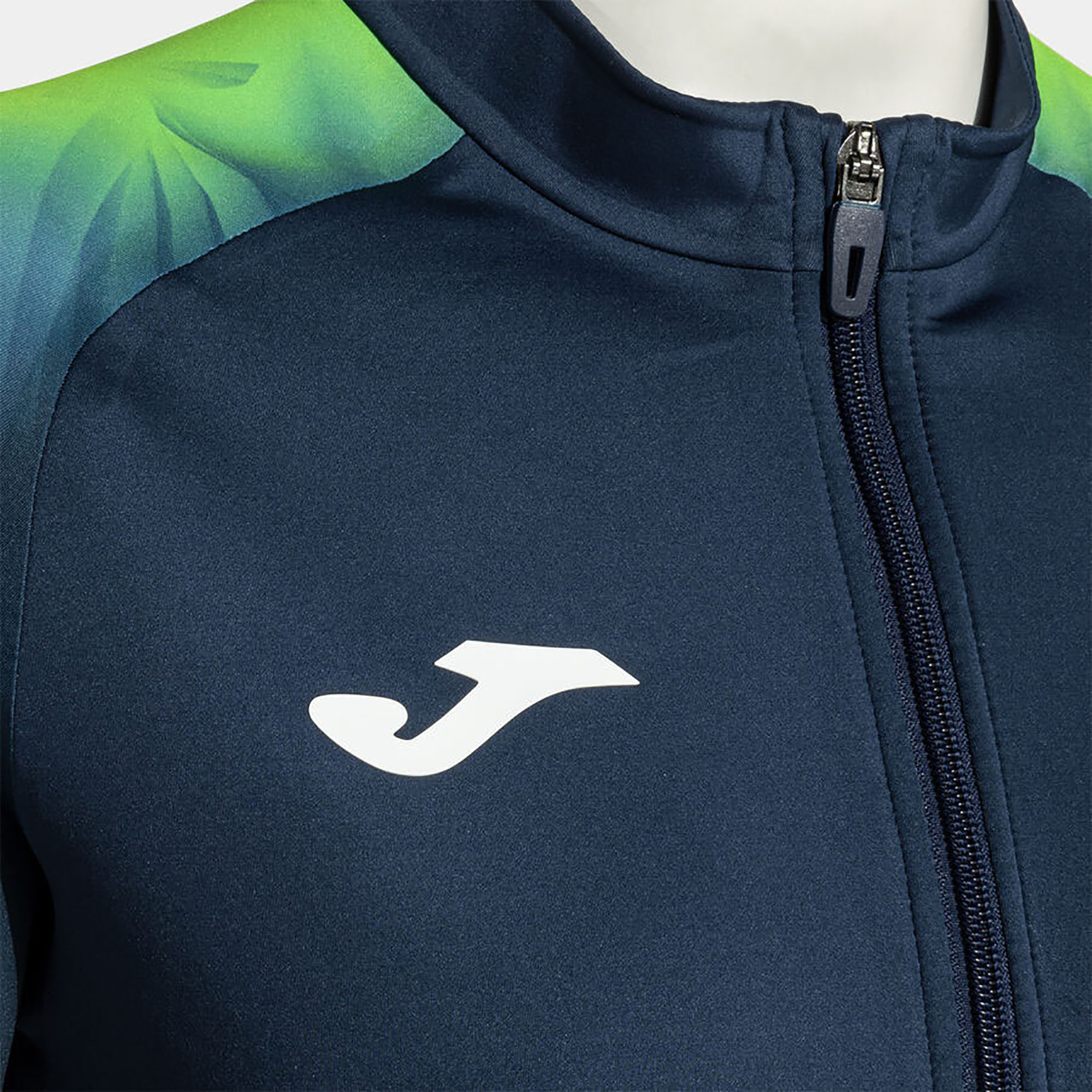 Joma Kadın Günlük Sweatshirt Elite Xı Full Zip Sweatshirt 902255.317 ELITE XI FULL ZIP SWEATSHIRT NAVY FLUOR GREEN