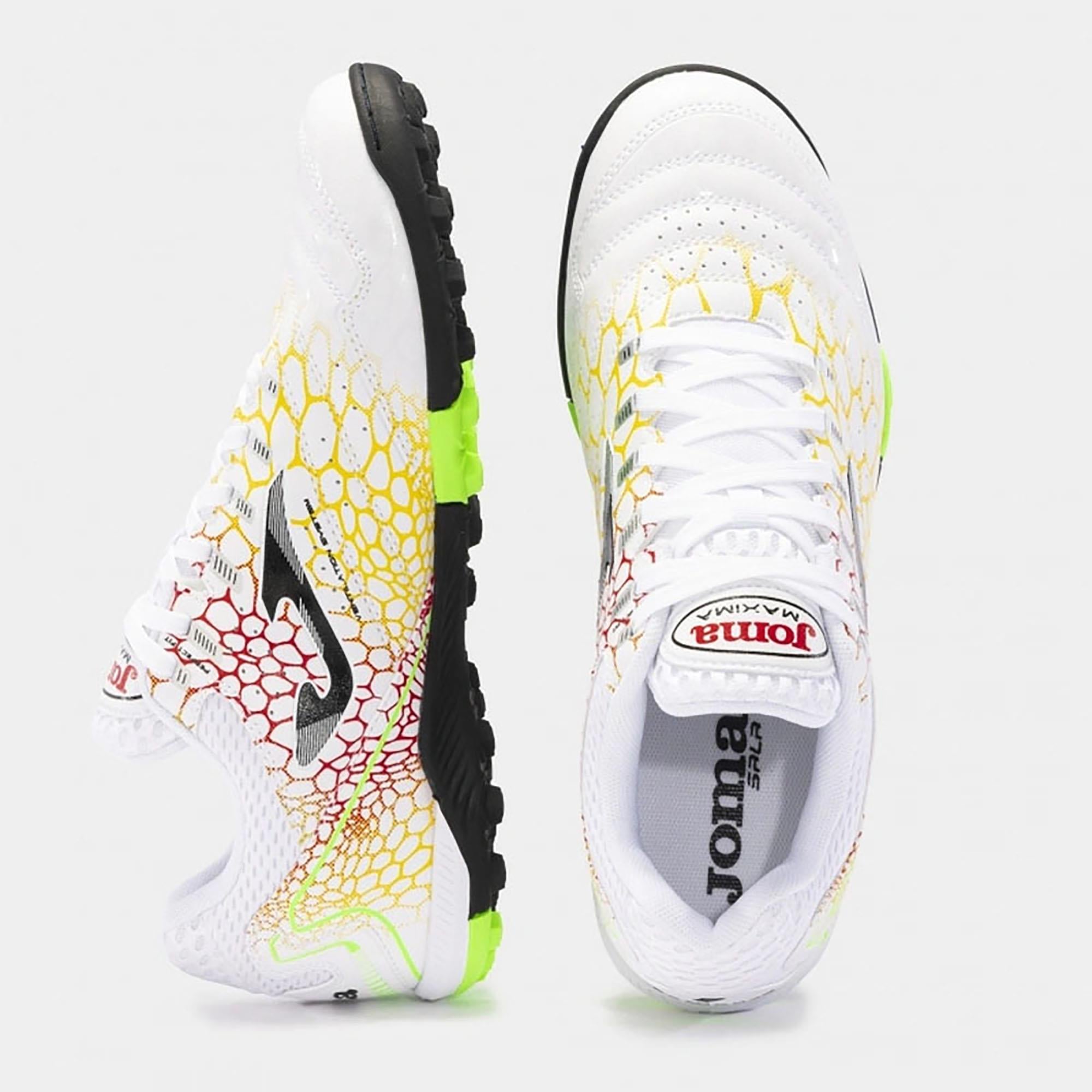 Joma Erkek Futbol Halı Saha Maxıma 2442 White Yellow Red Turf