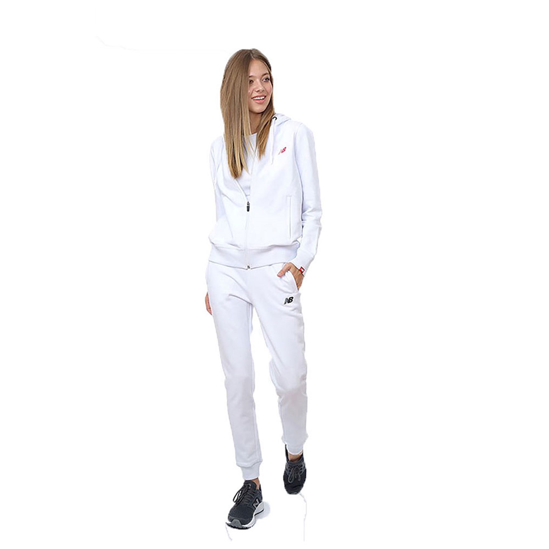 New Balance Kadın Fermuarlı Kapüşonlu Eşofman Üstü Nb Logo Full Zip Hoodie Wpj032-Wt