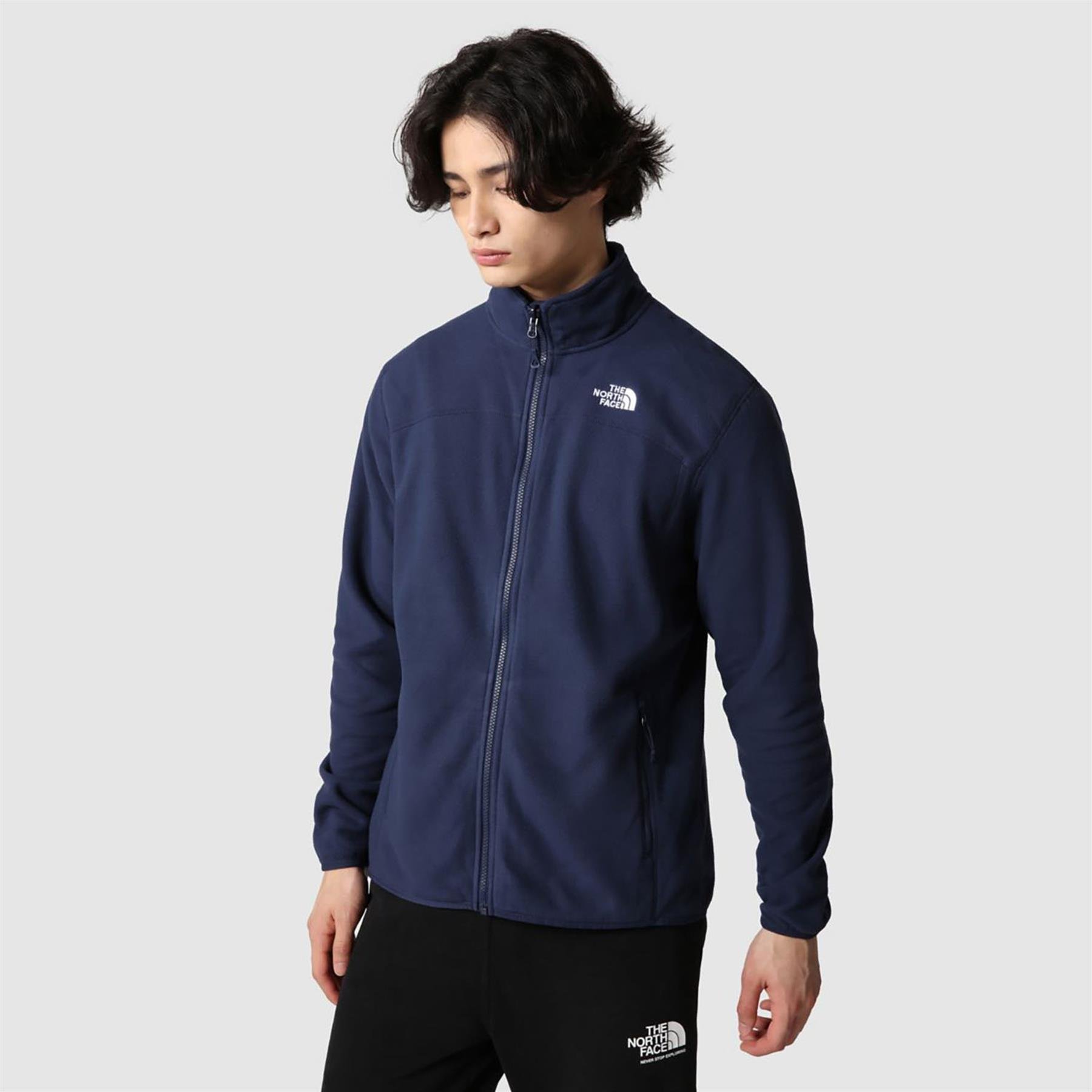 The North Face Erkek Polar Sweatshirt 100 Glacier Full Zip Nf0A5Ihq8K21