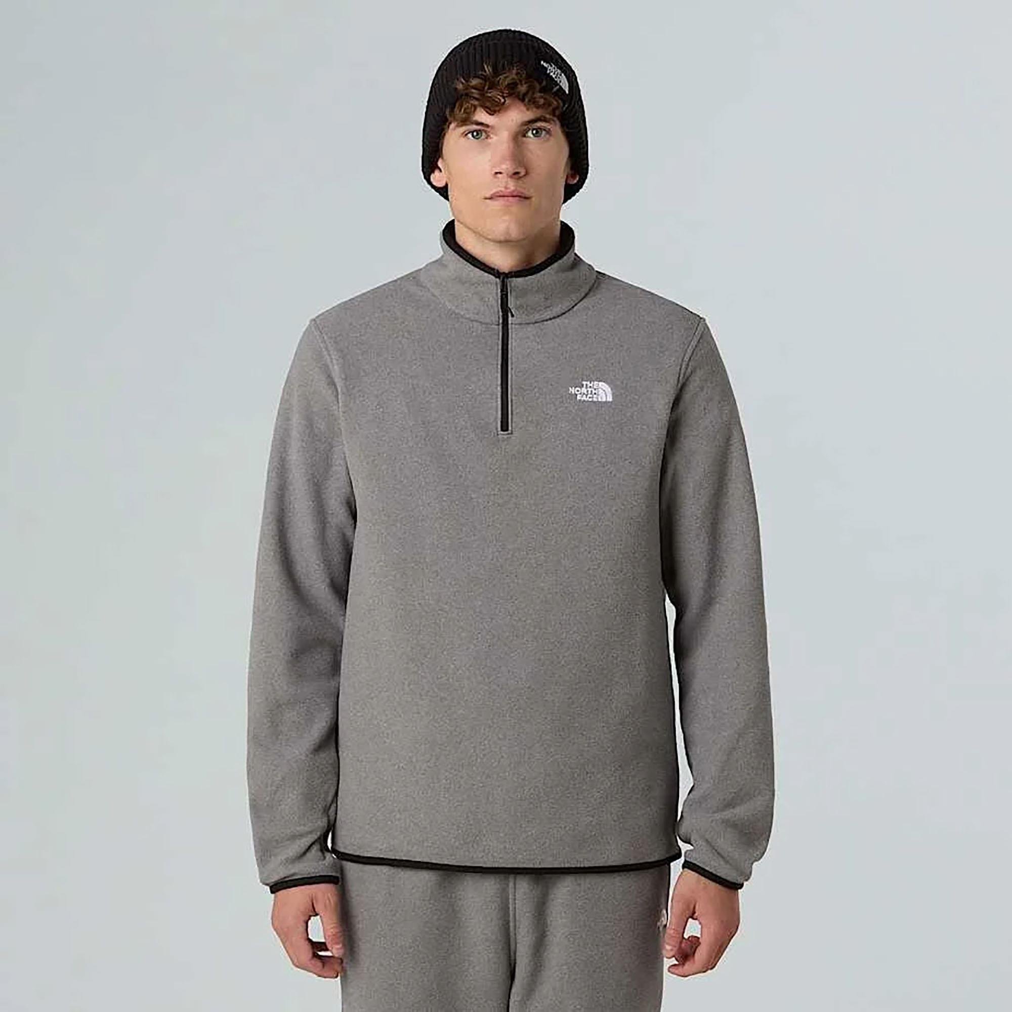 The North Face Erkek Yarım Fermuar Sweatshirt Glacier Fleece 1-4 Zip Jacket Nf0A8D0Qcqı1