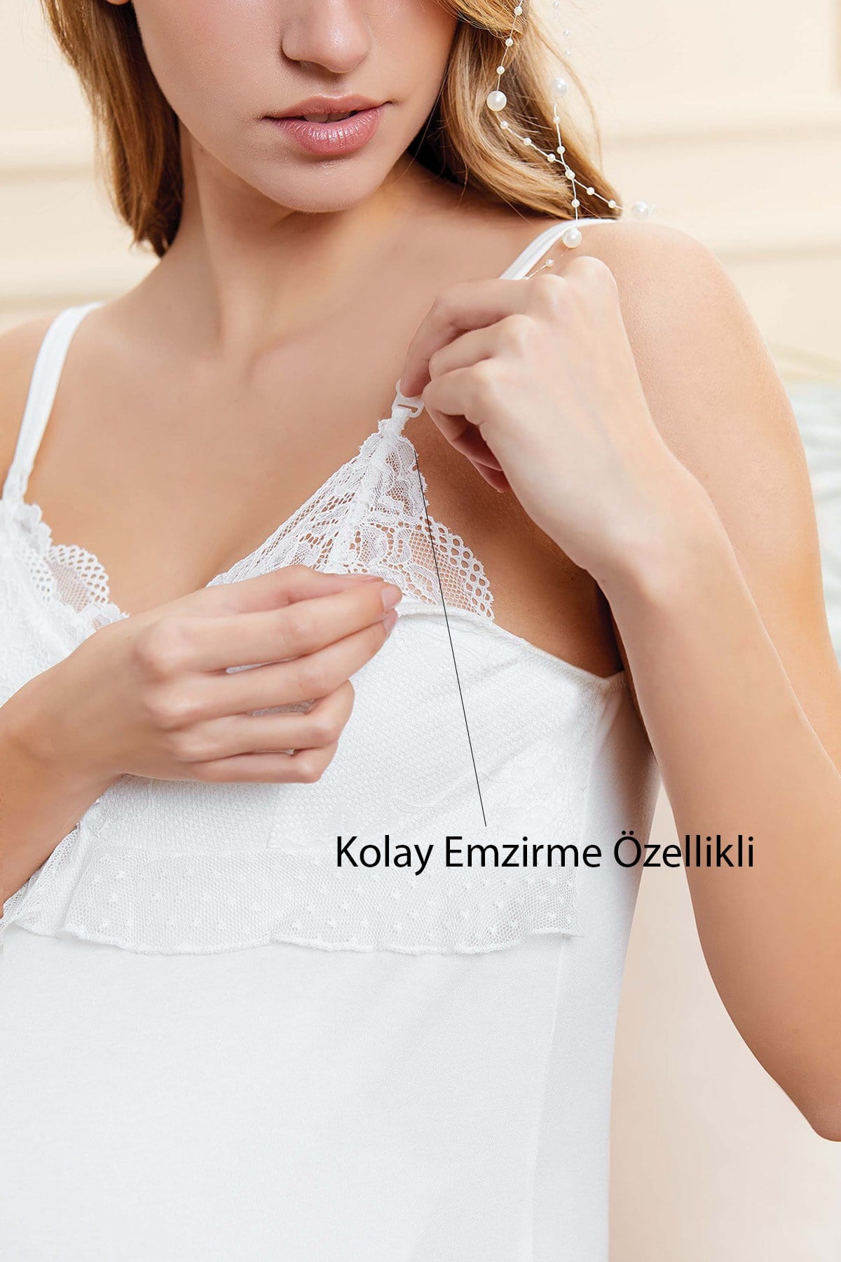 Aqua 20511 Emzirme Özellikli Lohusa Gecelik