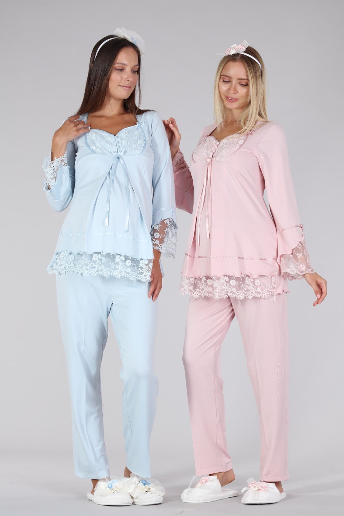 Bone 5321 Dantel Detaylı Lohusa Pijama Takımı