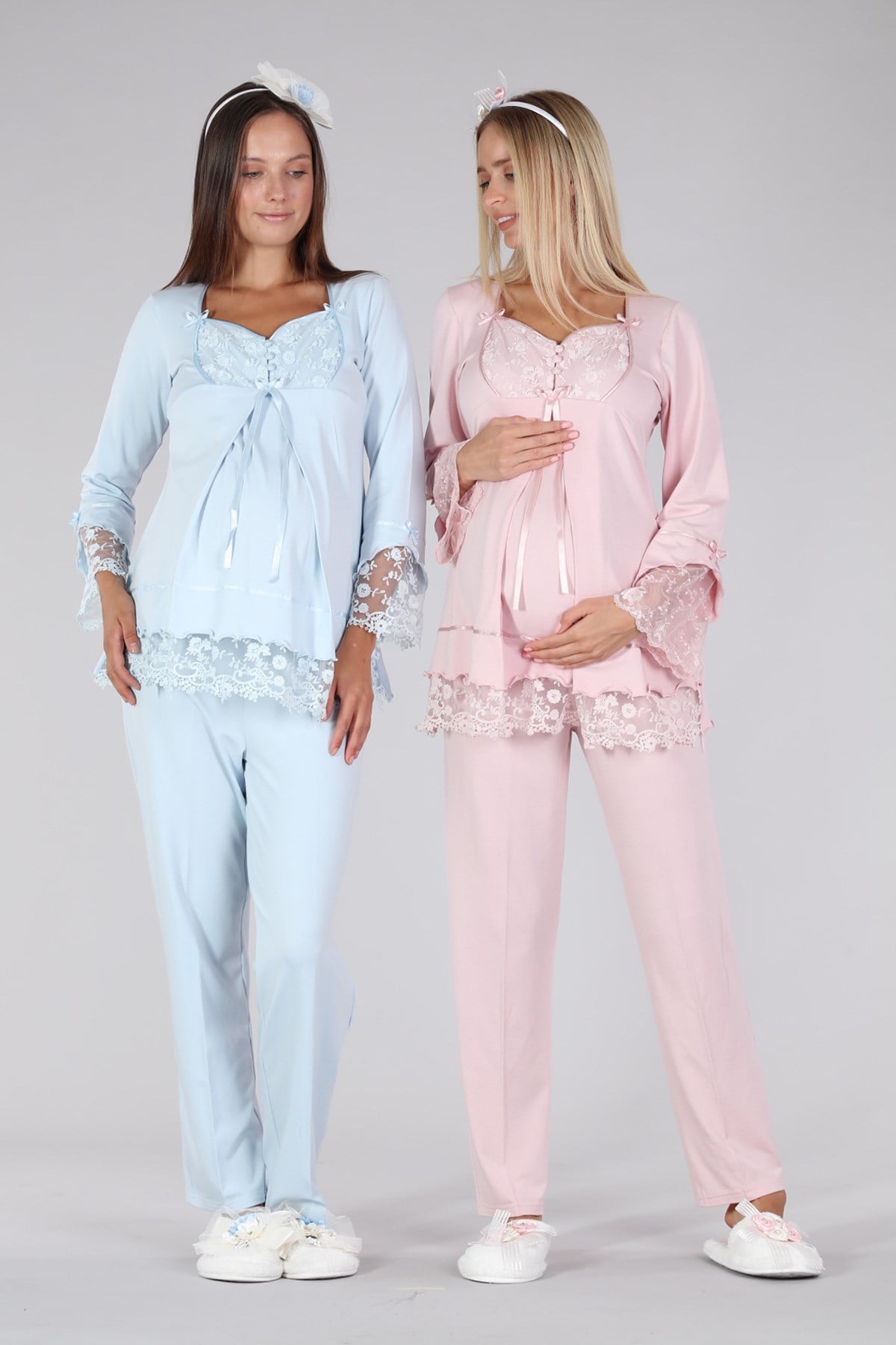 Bone 5321 Dantel Detaylı Lohusa Pijama Takımı