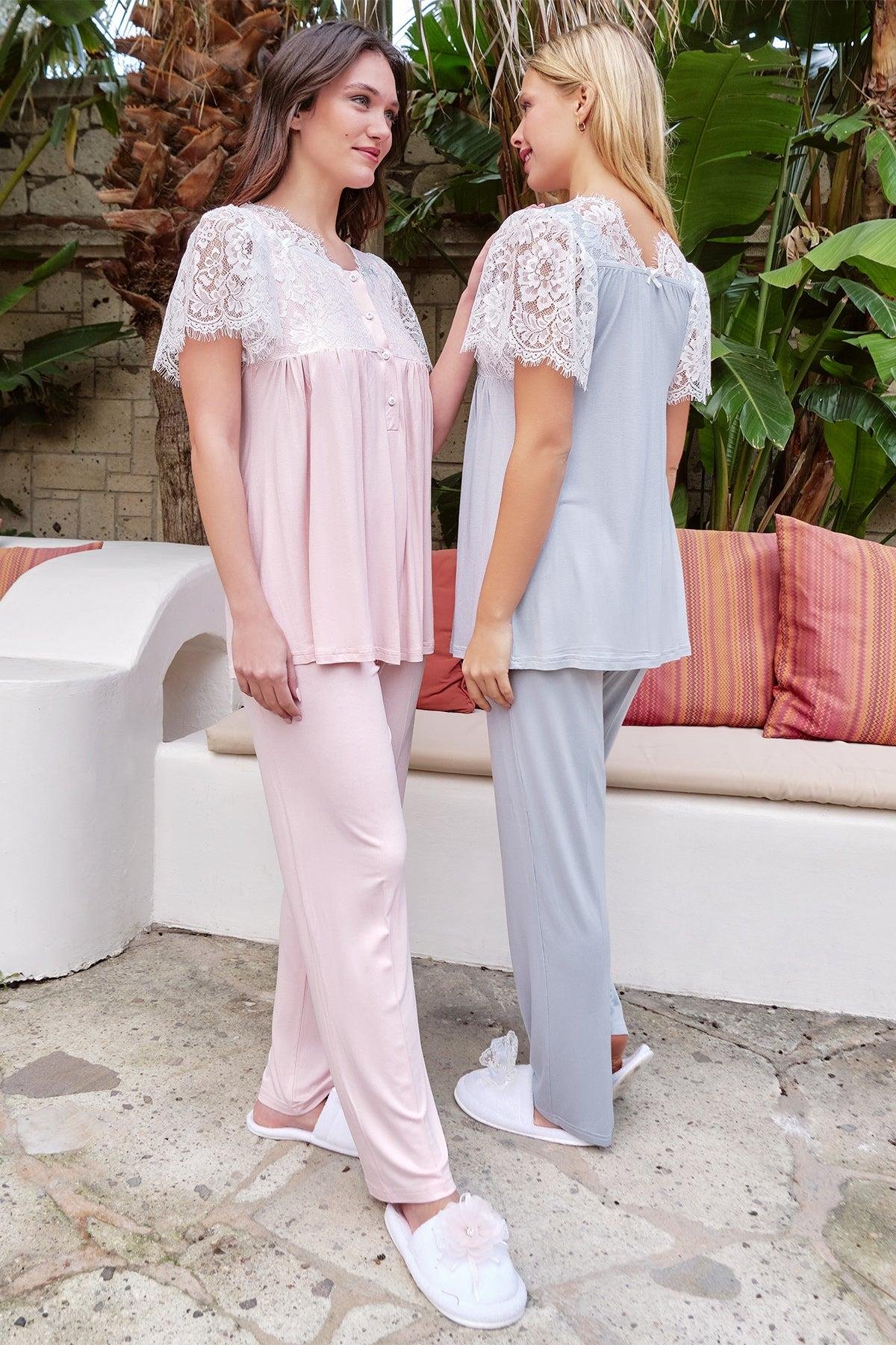 Bone 5417 Dantel Detaylı Lohusa Pijama Takımı