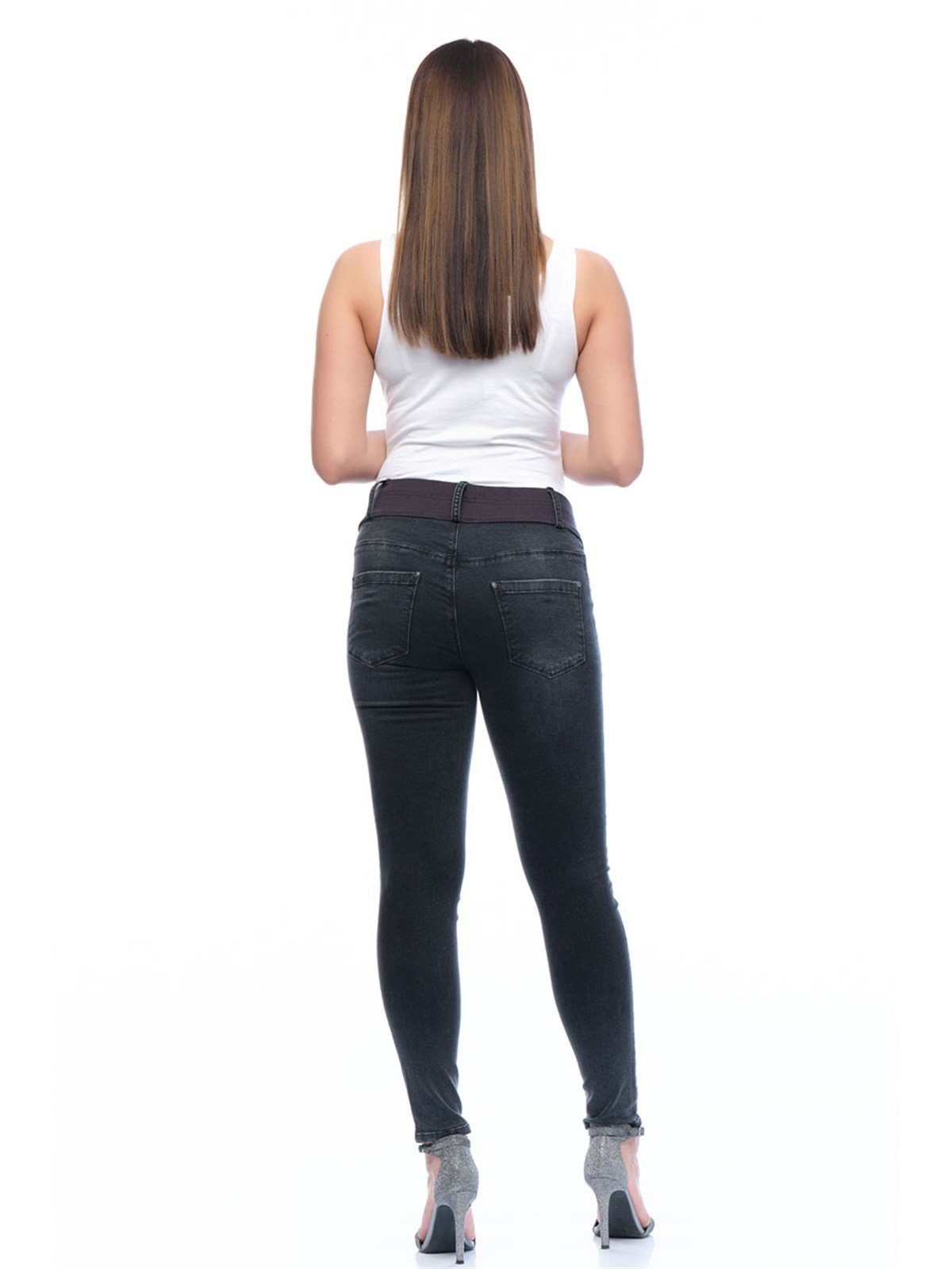 Busa Hamile Alt Karın Destekli Skinny Kot Pantolon Siyah