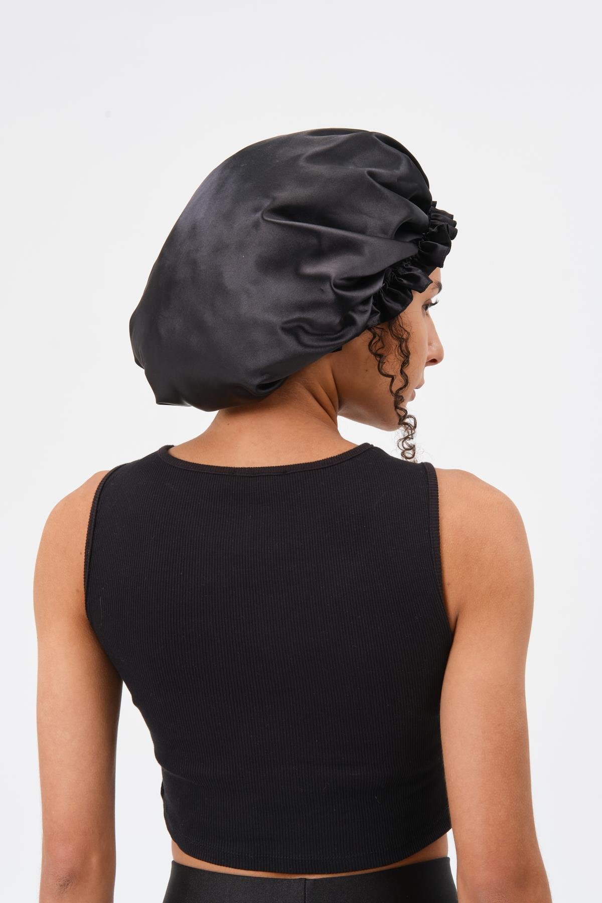 Busa Saten Uyku Bonesi Siyah