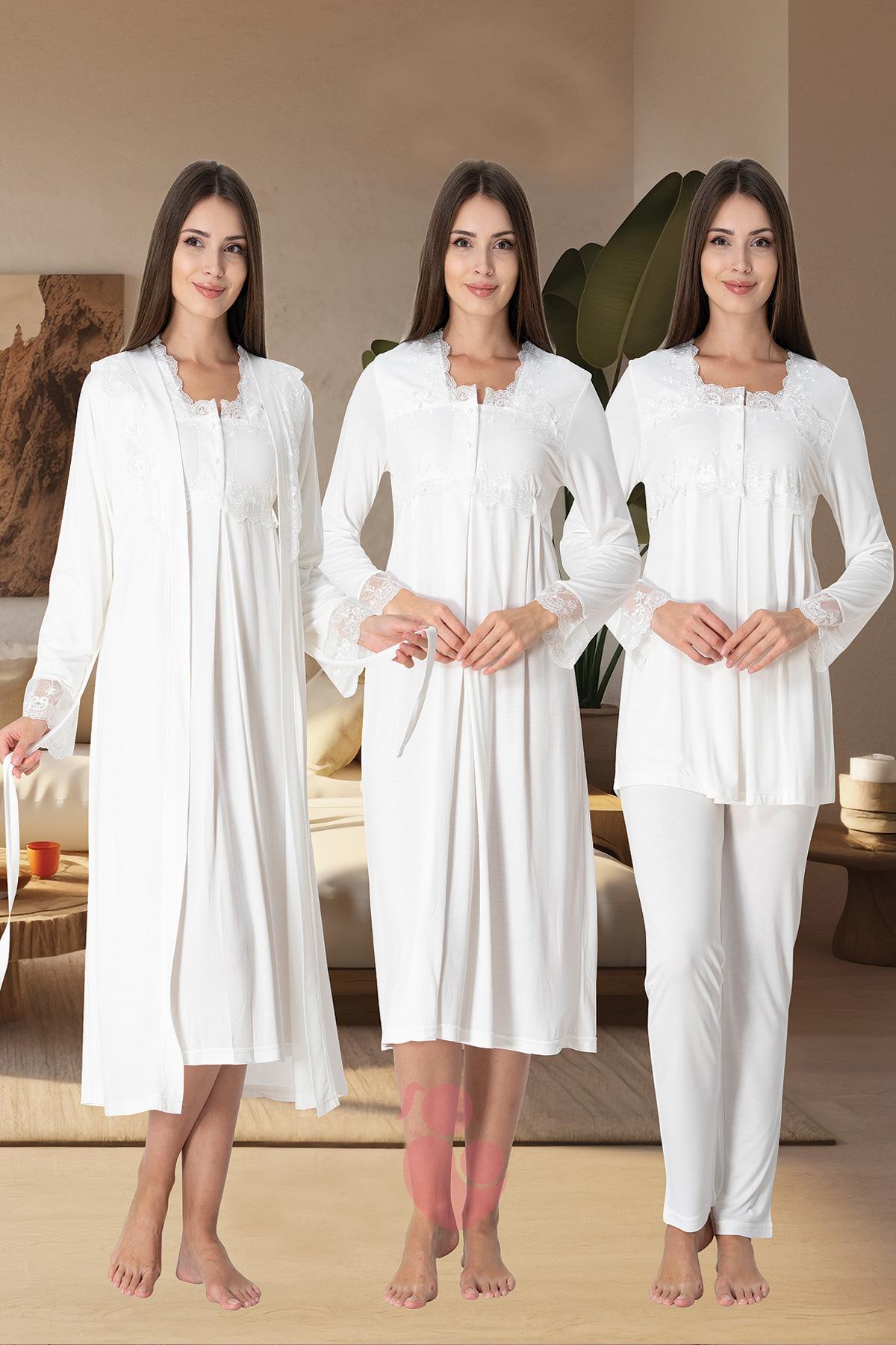 Effortt 12405 Ekru Lohusa Hamile 4'lü Set