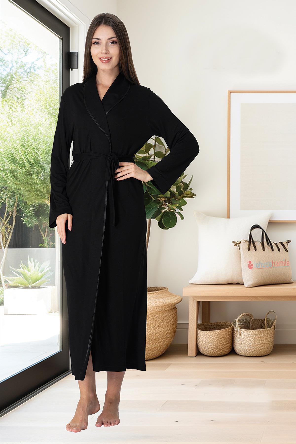 Effortt 3037 Siyah Lohusa Sabahlık