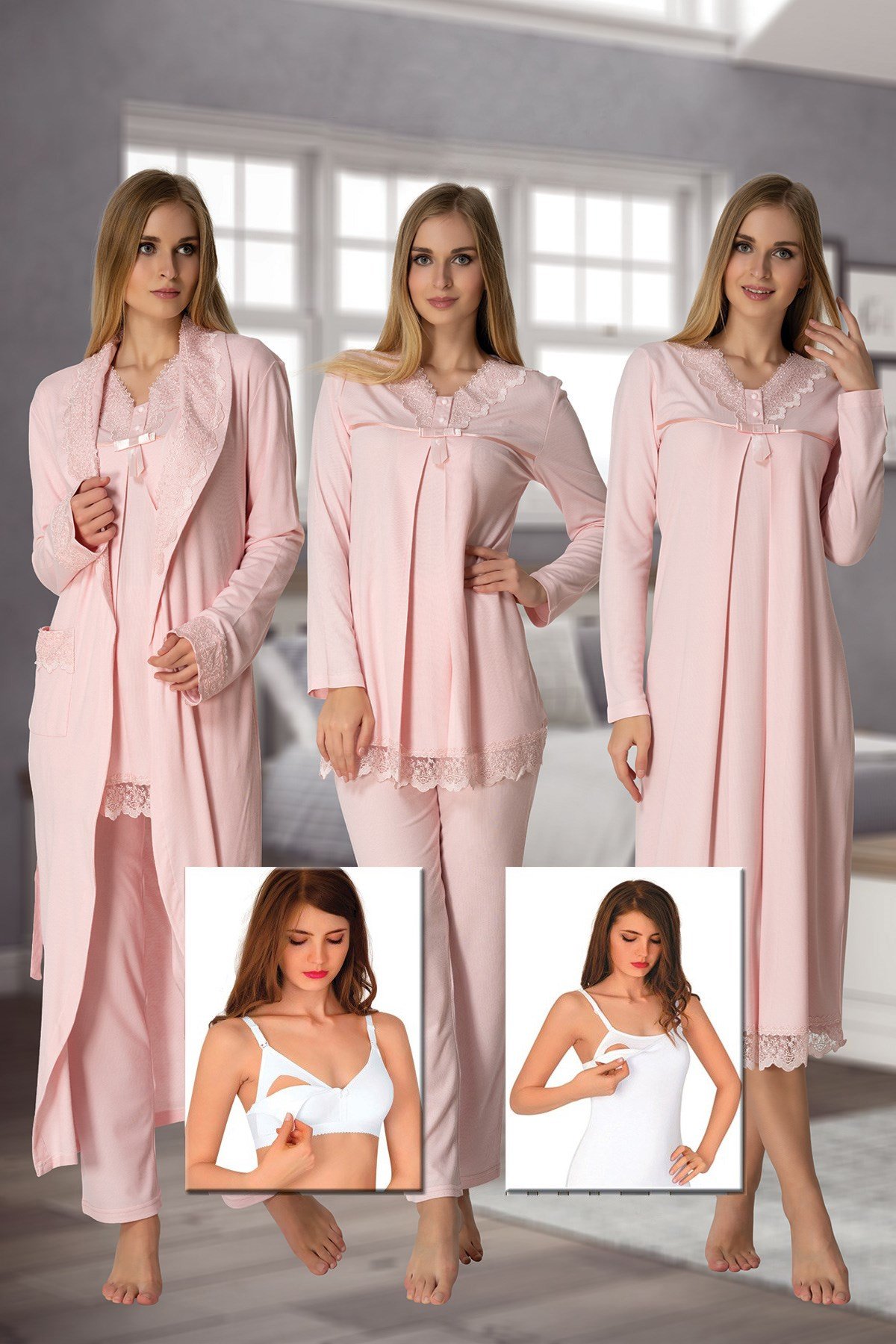 Effortt 4036 İç Çamaşır Hediyeli Lohusa Hamile 6'lı Set