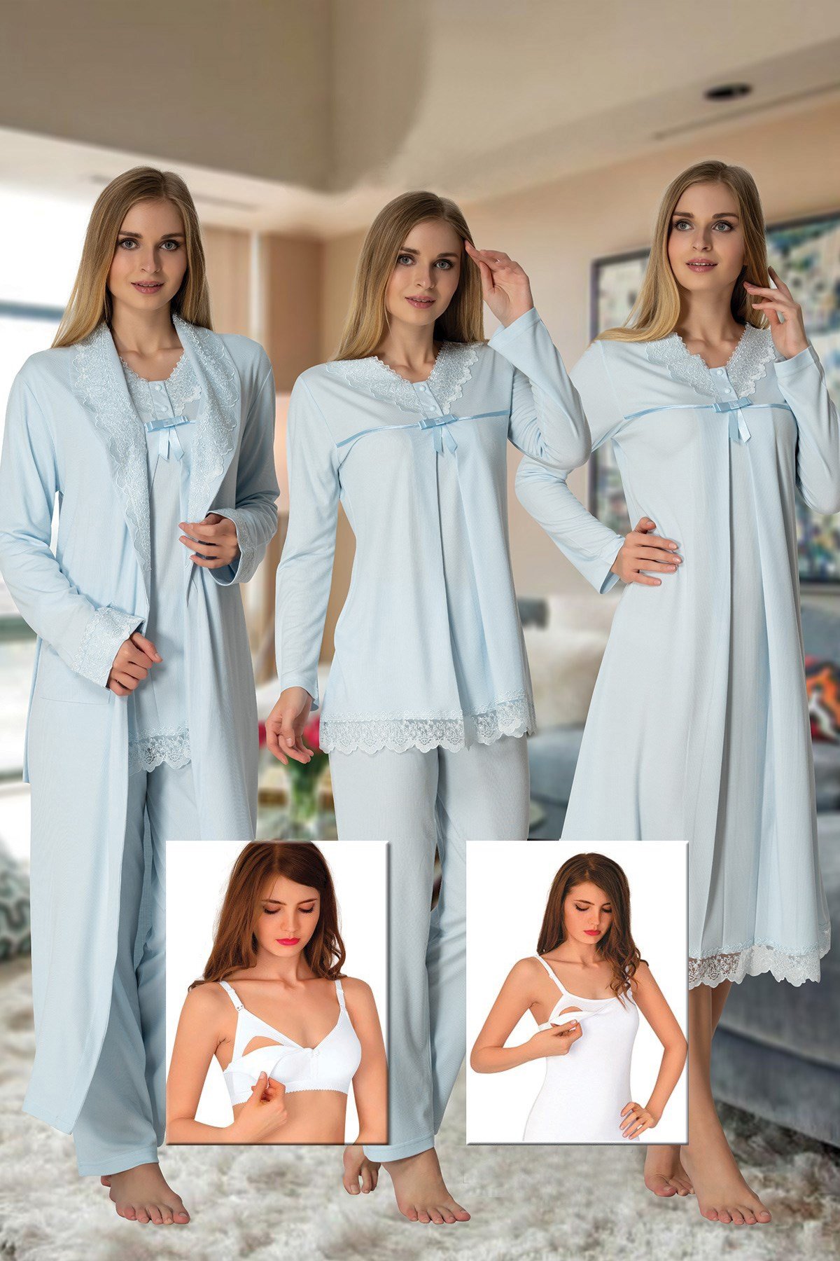 Effortt 4036 İç Çamaşır Hediyeli Lohusa Hamile 6'lı Set