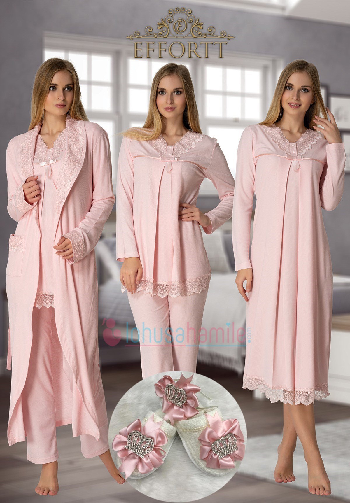 Effortt 4036 Terlik Tac Hediyeli Hamile 6'lı Set