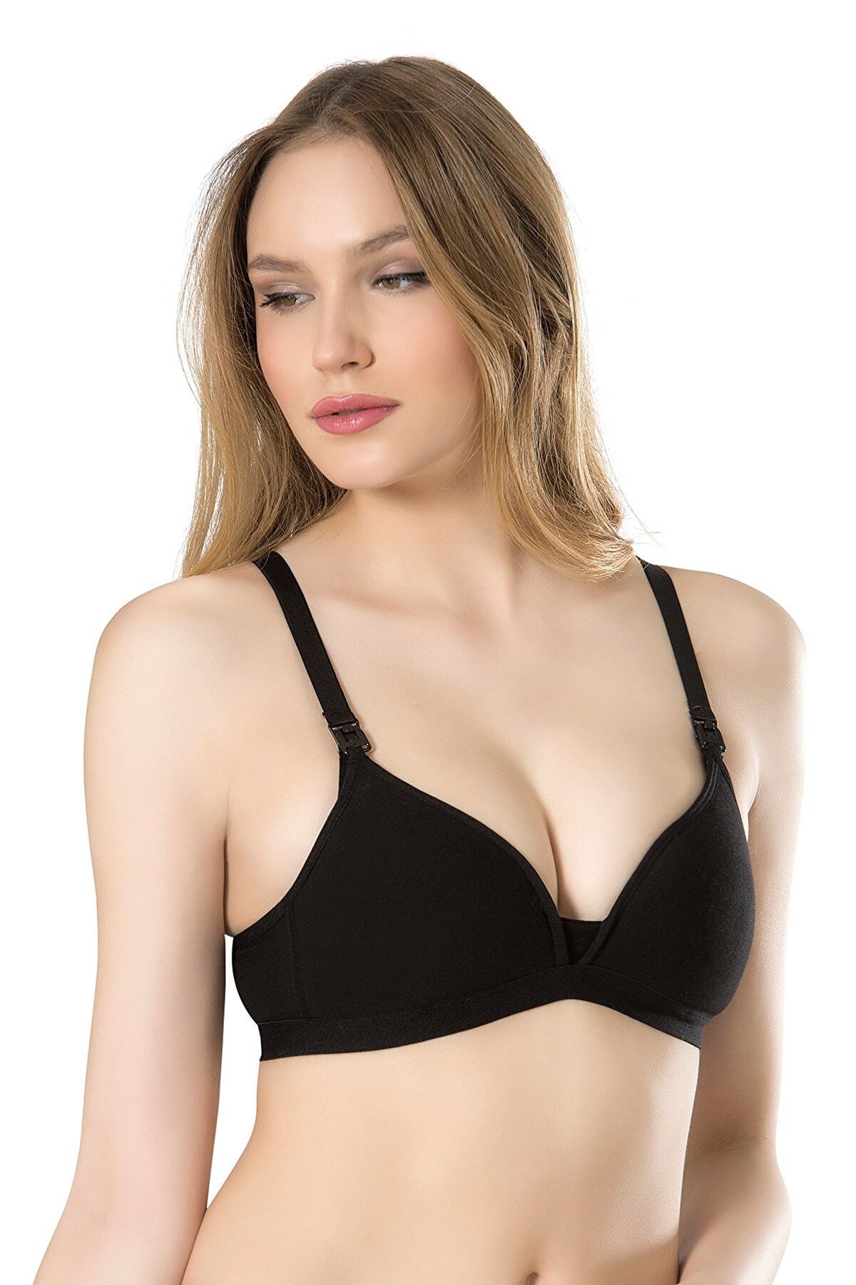 Fabony 1080 Siyah Kaplı Modal Emzirme Sütyeni