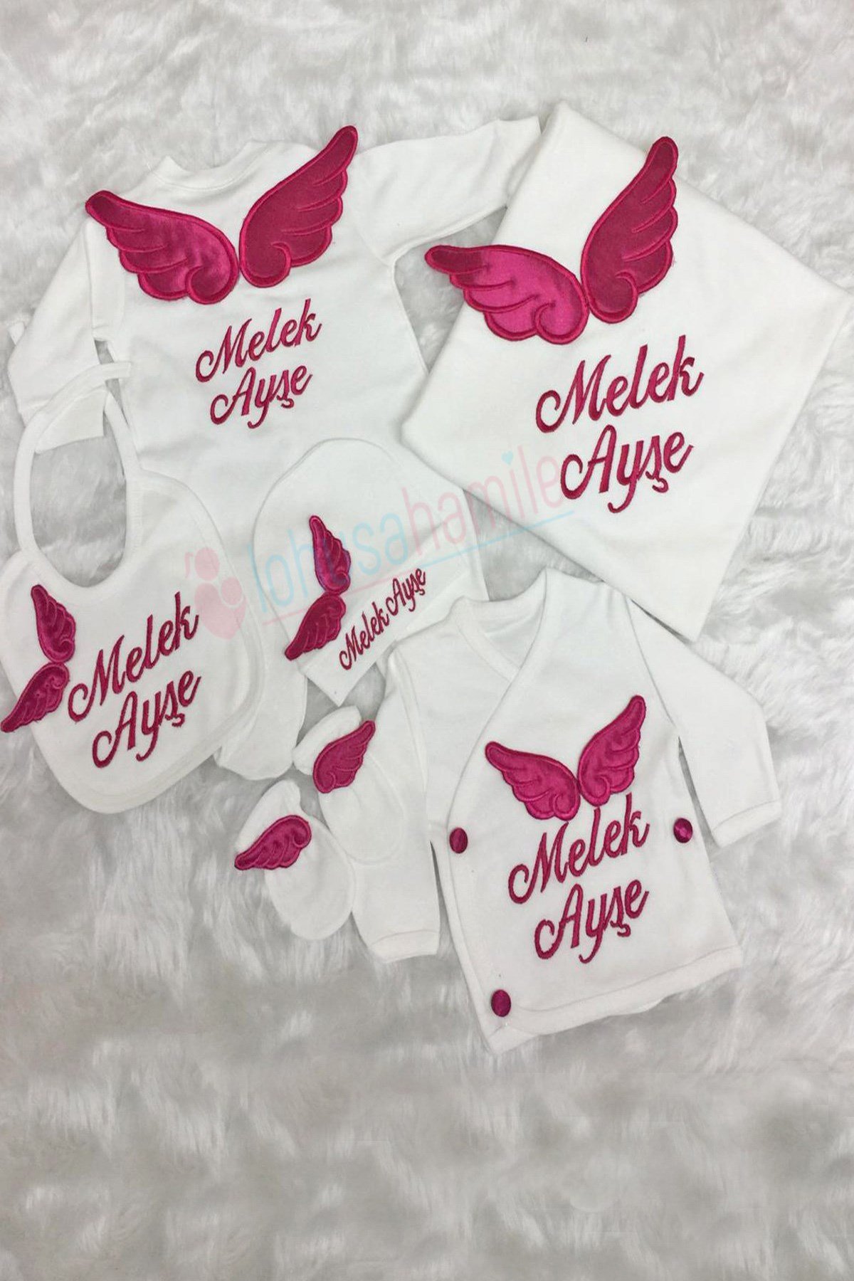 İsimli Hastane Çıkışı 10lu Set Fuşya LH1065