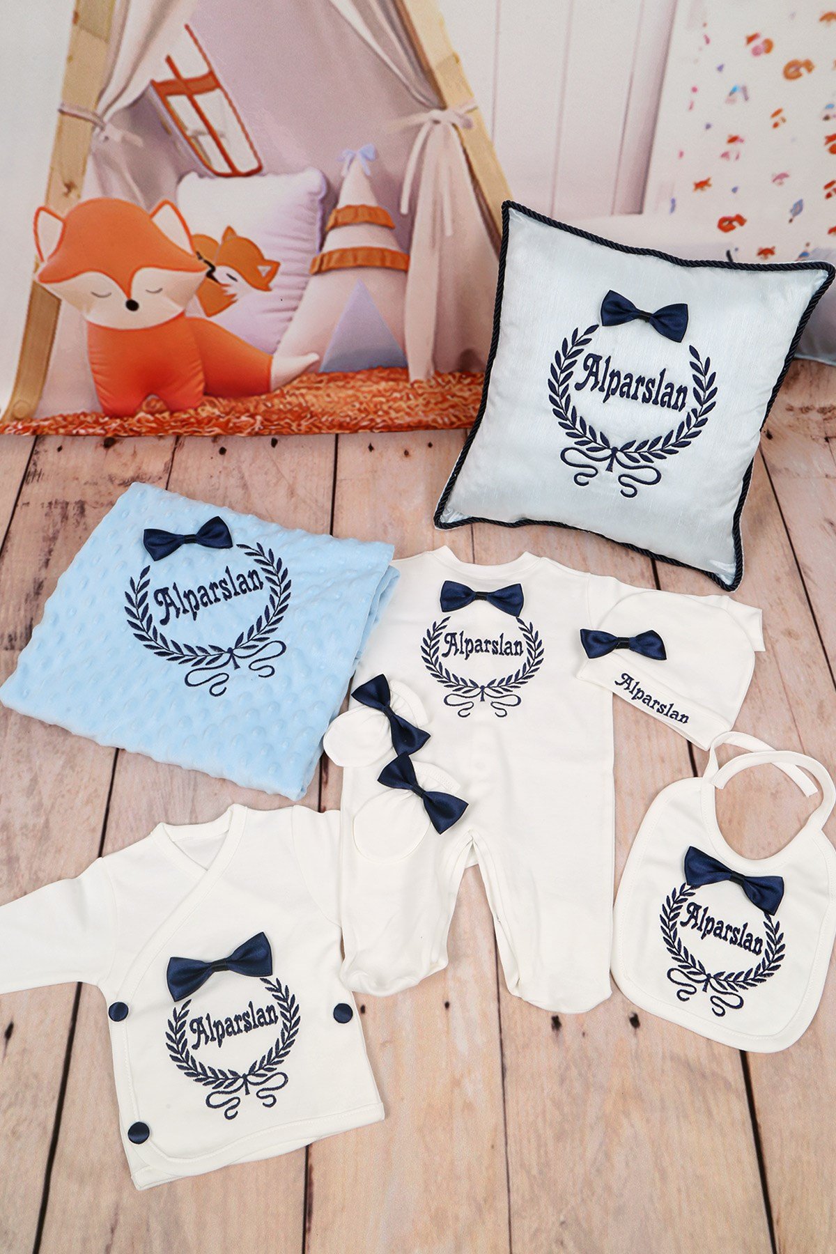 Personalized Hospital Exit Set of 10 and Baby Pillow-LH1139